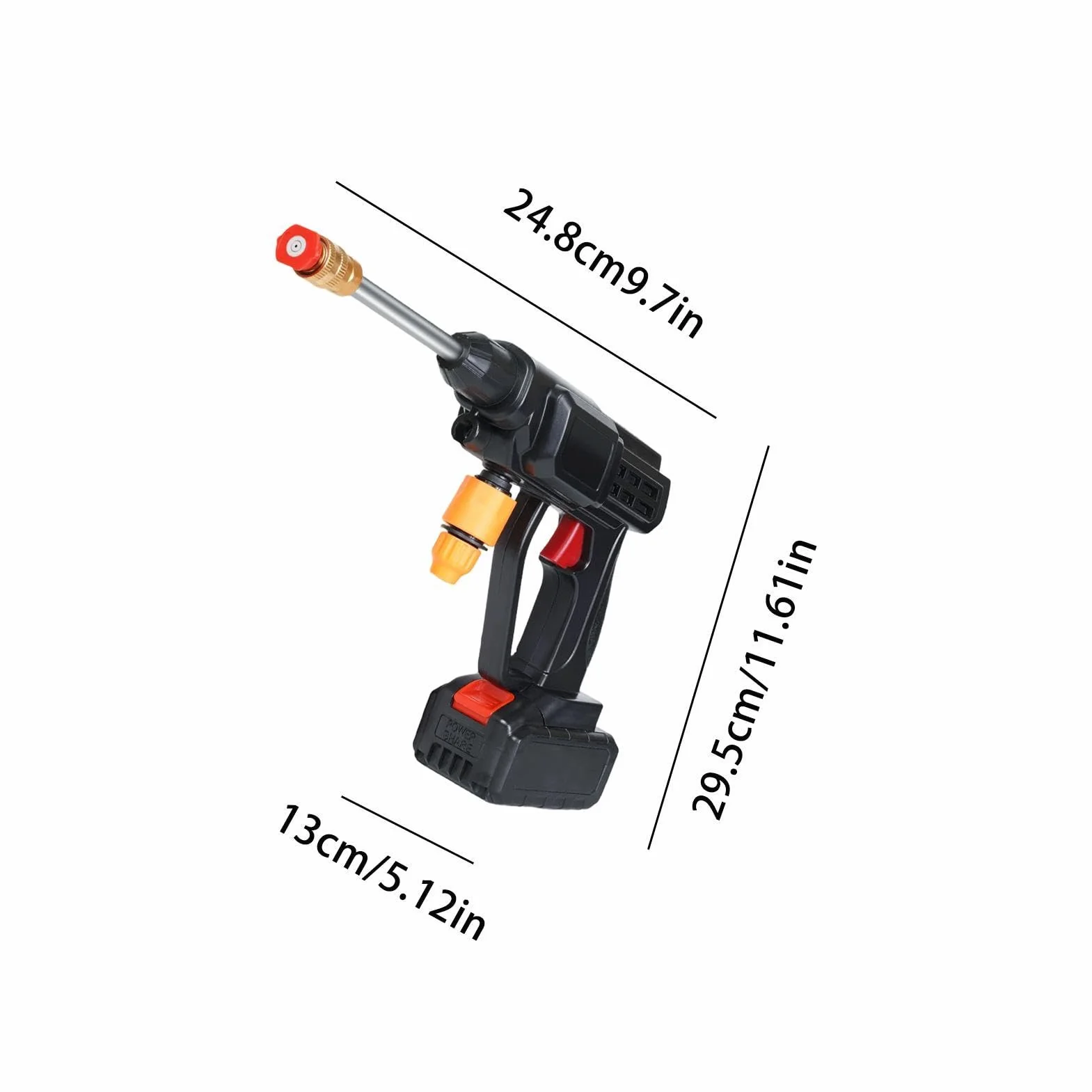 de alta presión, mango antideslizante ajustable sin cable | a máquina, para automóvil, SUV, camión, sedán, hogar, pared, ventana, lavado de piso