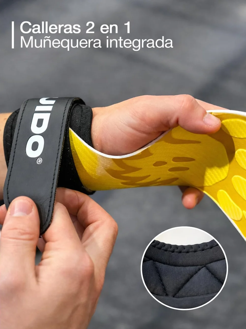 RUIDO Artemis Grips Calleras Crossfit Fibra de Carbono Agarre Antideslizante Dominadas