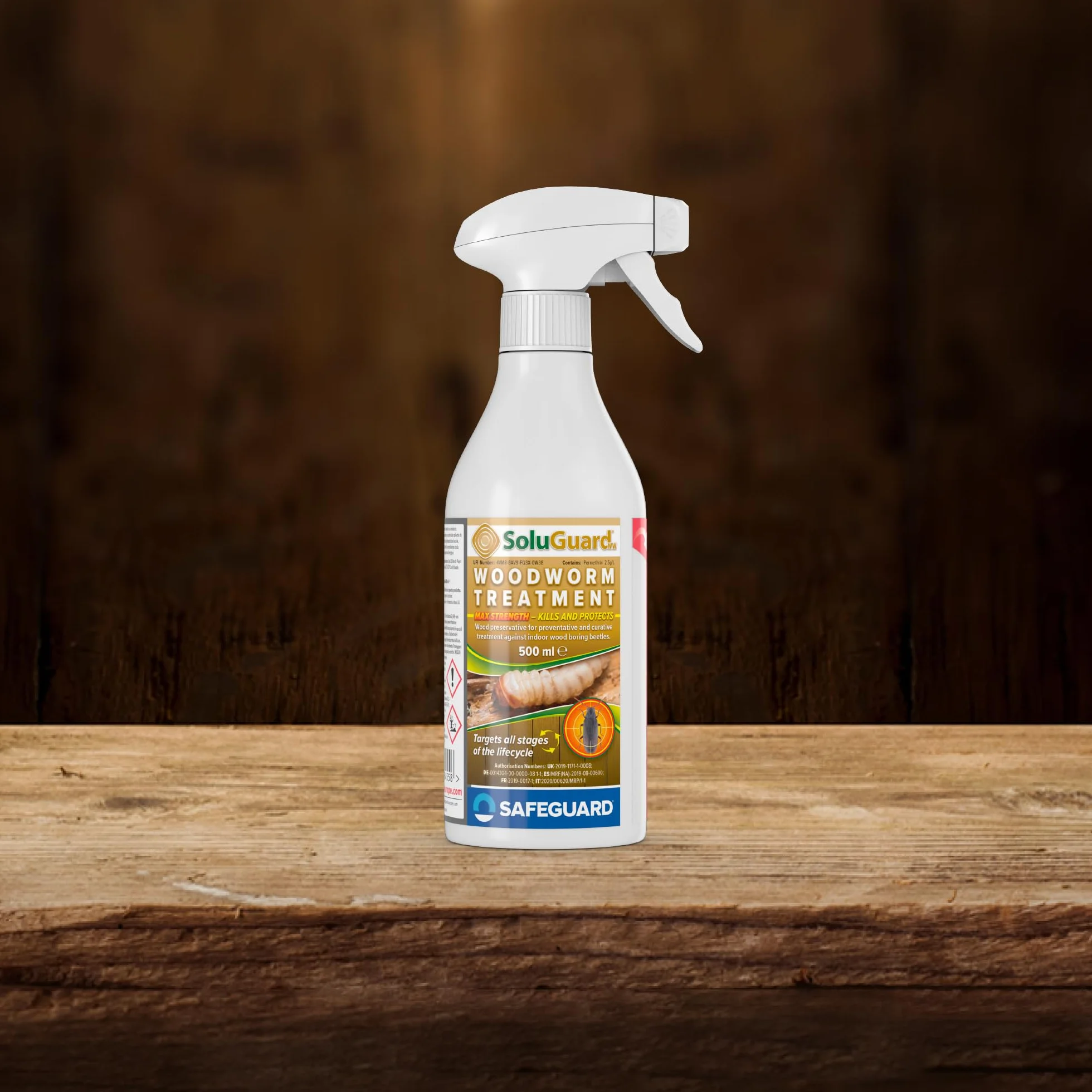 Soluguard Solución Anticarcoma 500ml Tratamiento Preventivo Curativo Termita Carcoma Escarabajos Perforadores Insectos Xilófagos