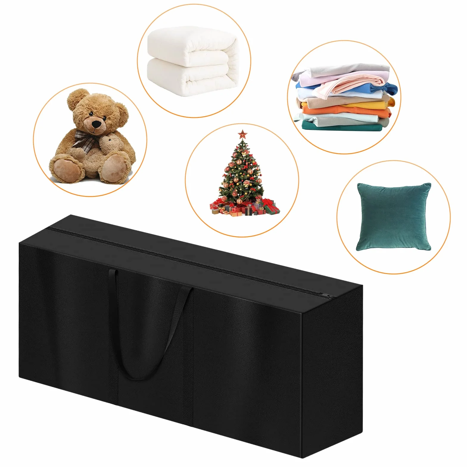 Bolsa de almacenamiento impermeable tela Oxford 210D funda protectora cojín jardín con asa