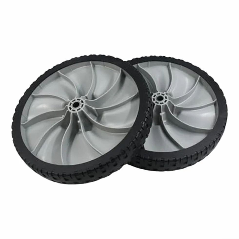 Rueda trasera para cortacésped de 11 x 1.75 pulgadas, repuestos de plástico resistente para cortacésped compatible con 634-04625 ajuste de larga duración (2 piezas)