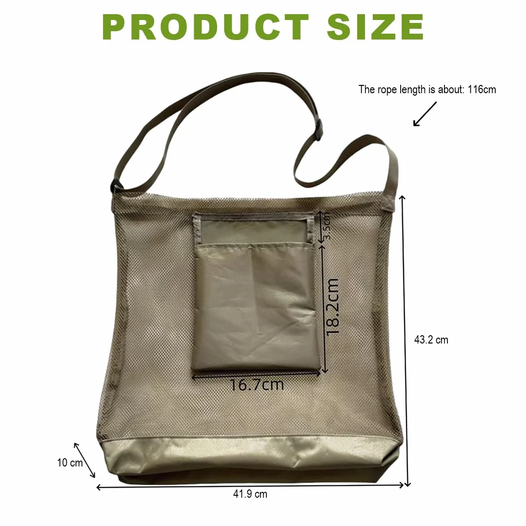 Bolsa para Setas Recoger Setas con Correa Ajustable y Bolsillo Extra