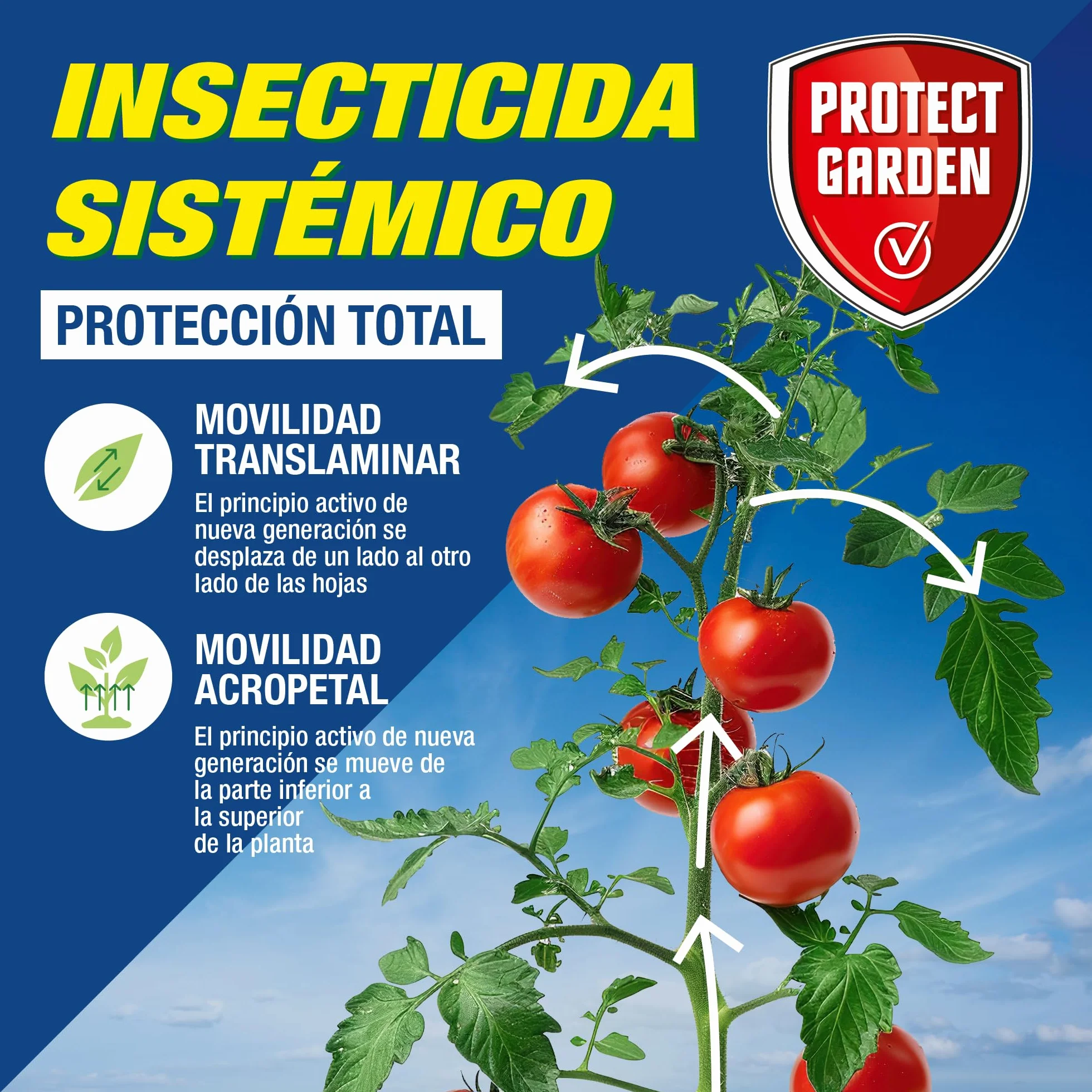 Spray Insecticida Sistémico 800 ml Protección contra Pulgones Cochinilla Mosca Blanca Cicadélidos Resistente Lluvia
