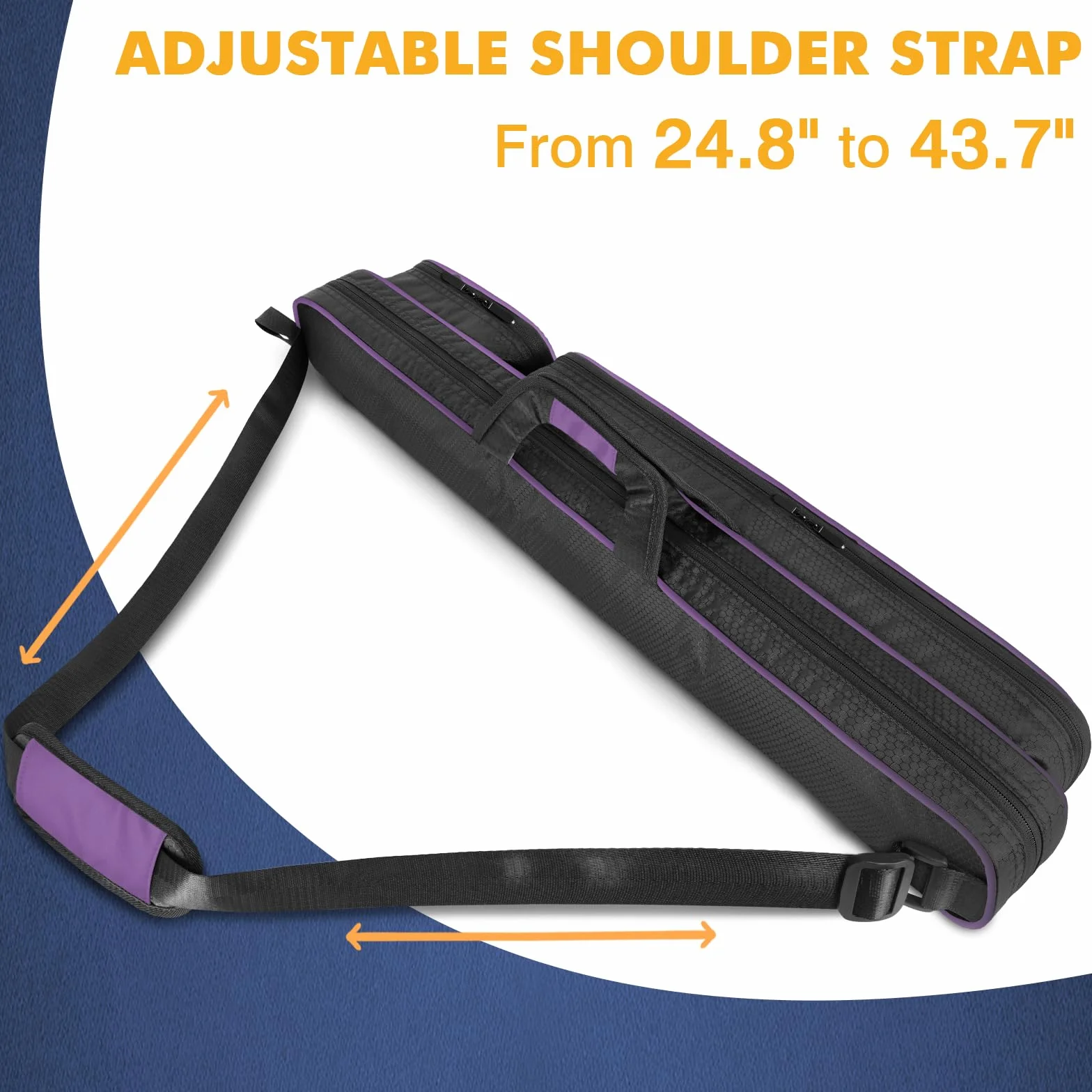 Funda para Tacos de Billar PEKREWS, Bolsa para 2 Palos con 2 Bolsillos, Poliéster Resistente