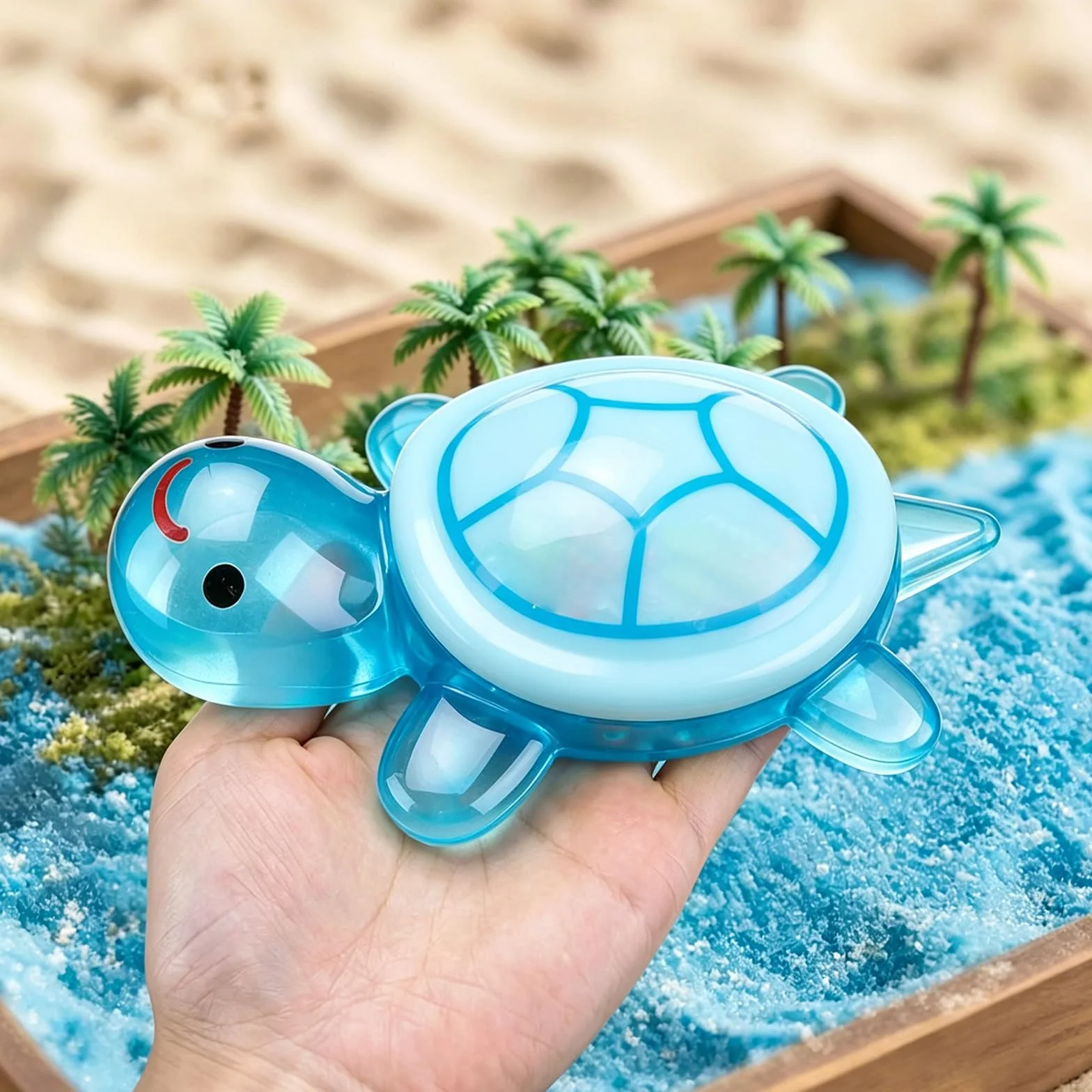 200 Piezas Mini Tortugas Luminosas de Resina, Adornos de Tortuga para Decoración de Maceta Acuario Jardín Hogar