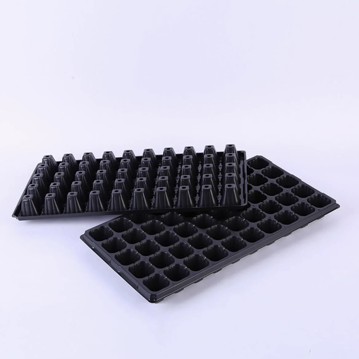Homoyoyo 6 Bandejas de Germinación para Semillero, PVC Negro, 50 Cavidades, Múltiples Ranuras, para Plantas y Flores Pequeñas en Vivero y Cultivo