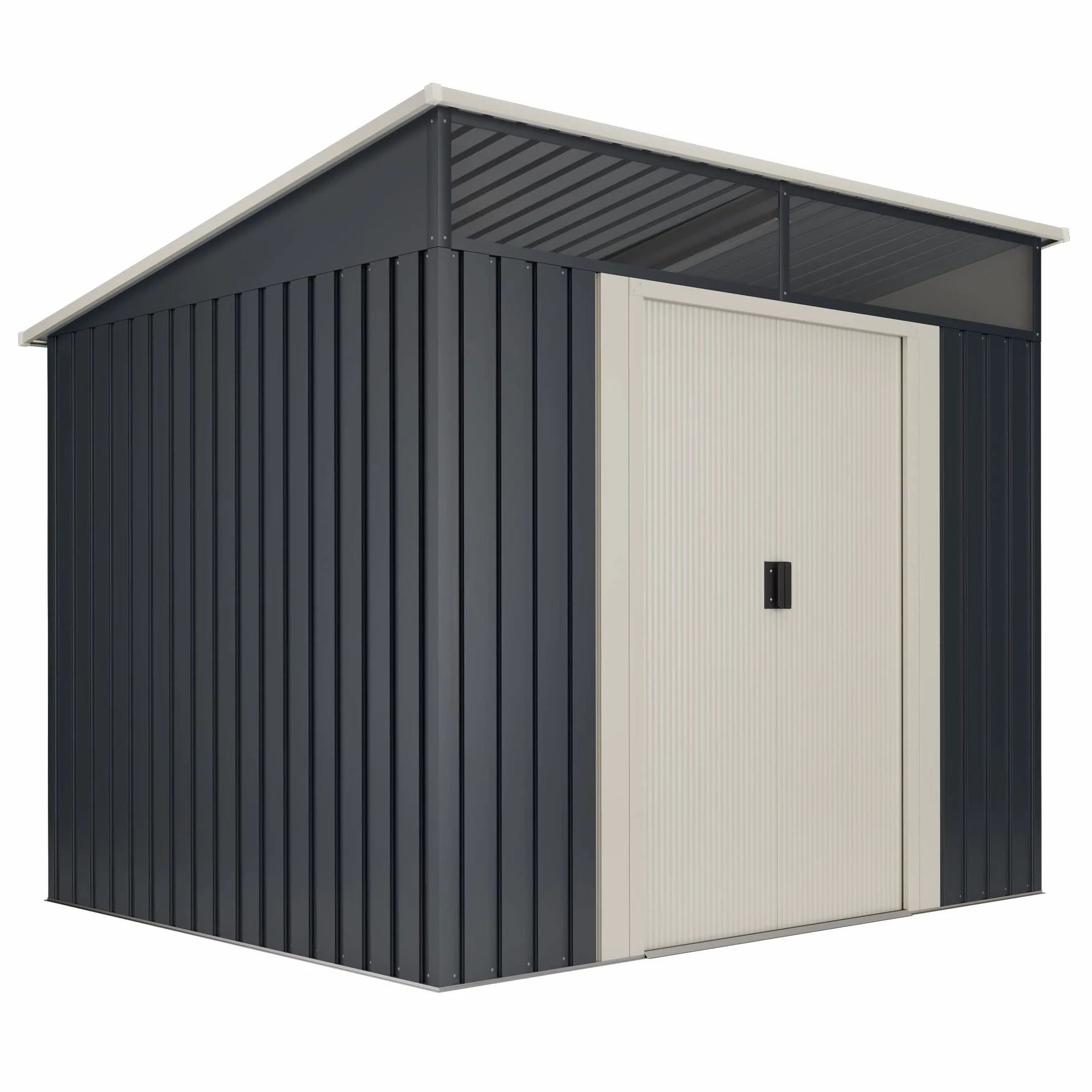 Stark Cobertizo Metal Gris Antracita 4.60 m2 194x239x203cm Garantia 10 años