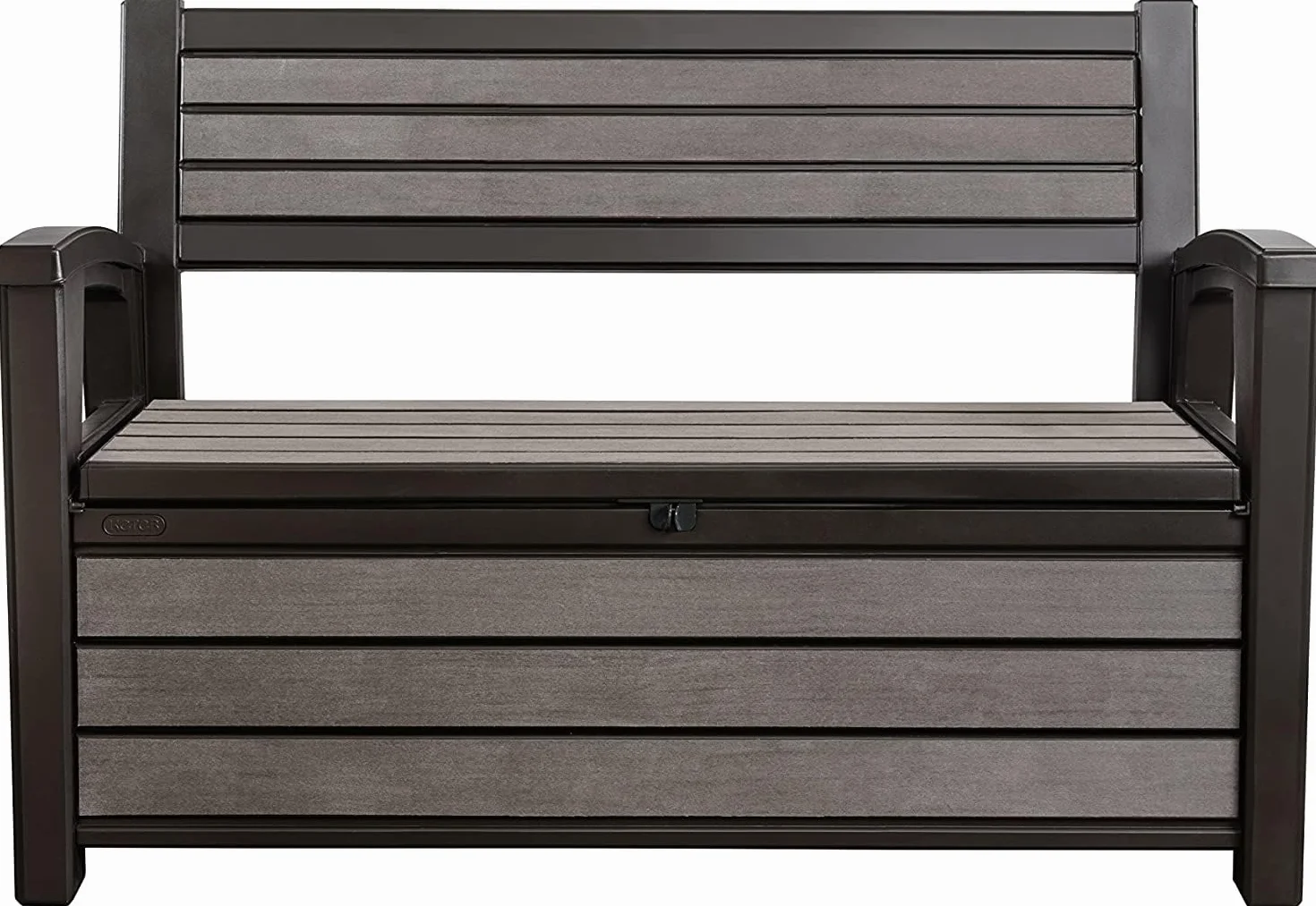 Chalet y Jardín Brossium Baúl Banco 227 L Gris Cepillado 132,7 x 63,5 x 89,5 cm