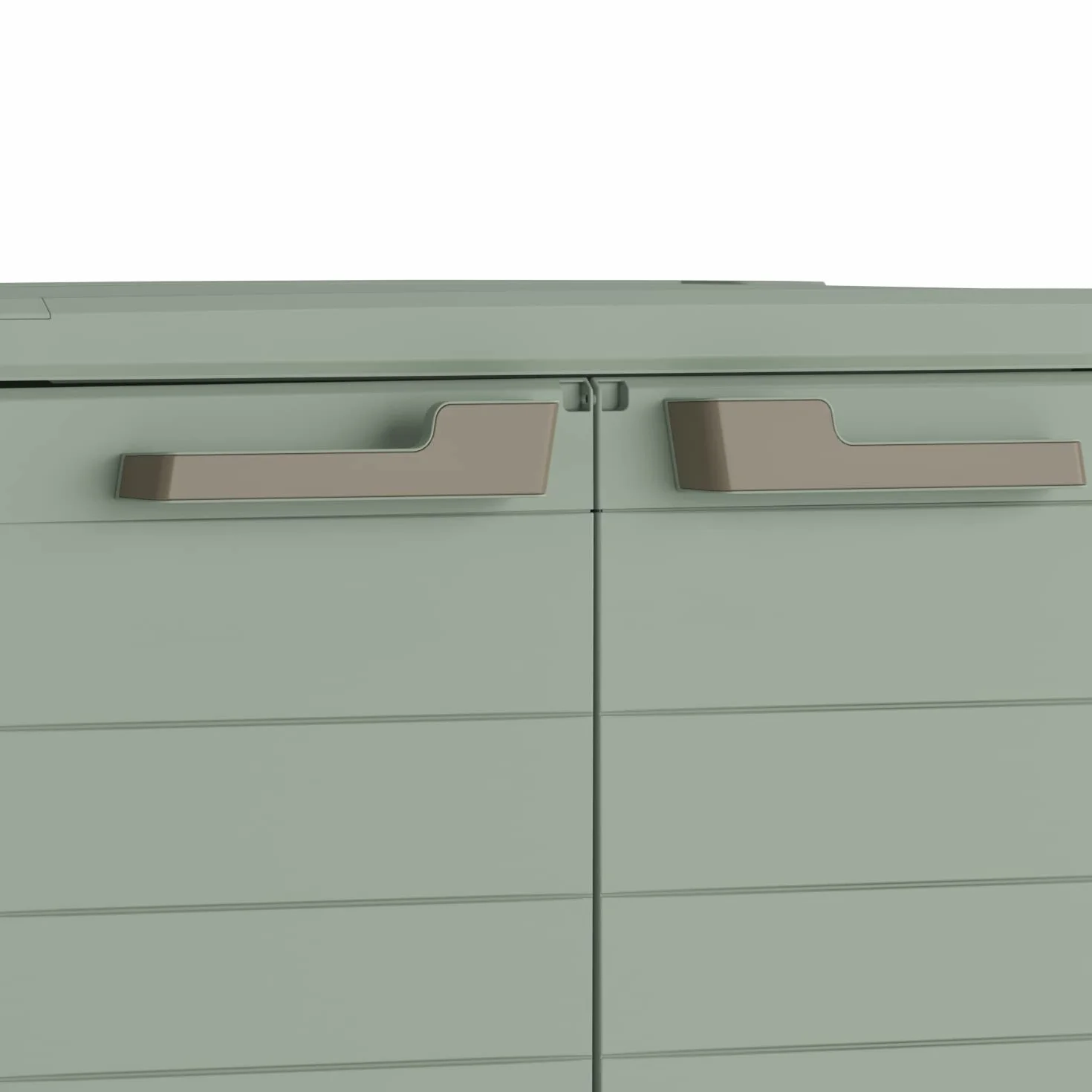 Keter Planet Outdoor Bajo Armario Almacenaje Resina Resistente al Agua 2 Puertas 80 x 44 x 100 cm Verde