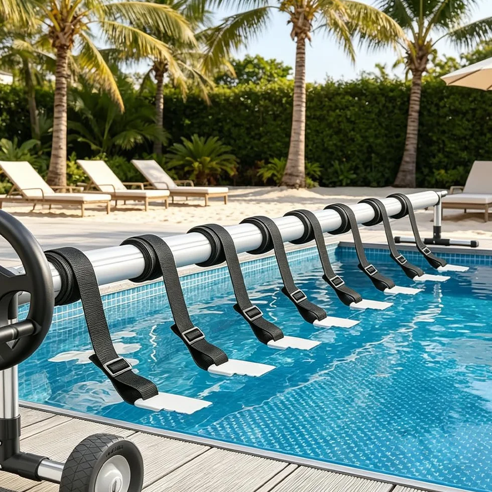 Cinta Enrollador Piscina Kit Fijación Carrete Cubierta Solar Correas Sujeción Universal