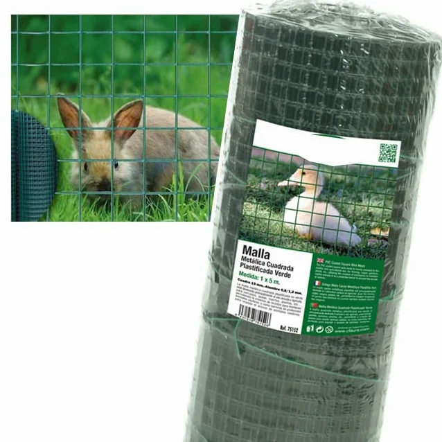 Suinga Malla de Alambre 1 x 25 m cuadros 13mm | Malla Metálica Galvanizada Plastificada | Tela Acero Inoxidable | Malla para Animales | Malla Acero inoxidable cuadrada