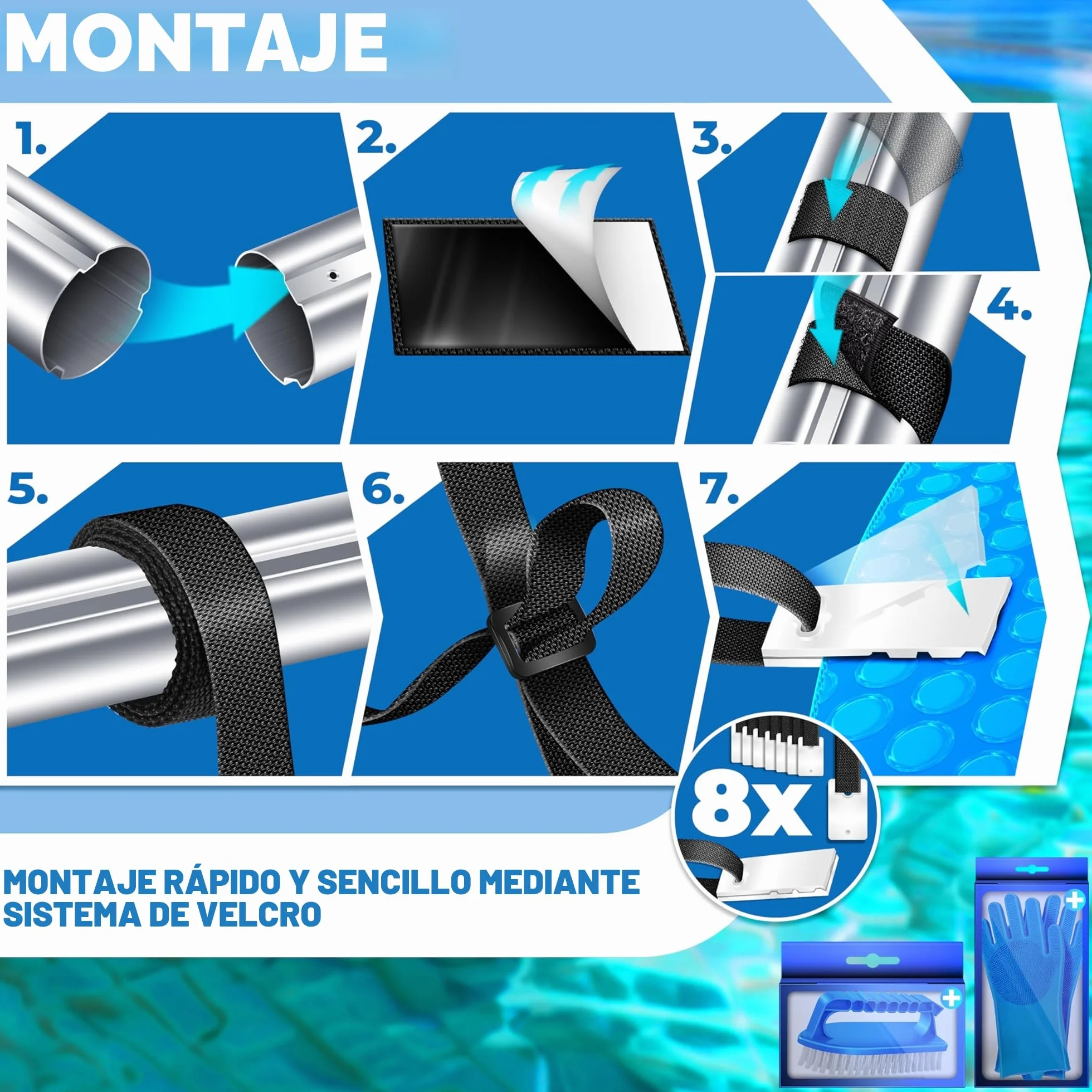 KESSER Enrollador de Piscina Premium 3-5,70 m con Ruedas para Lona Solar