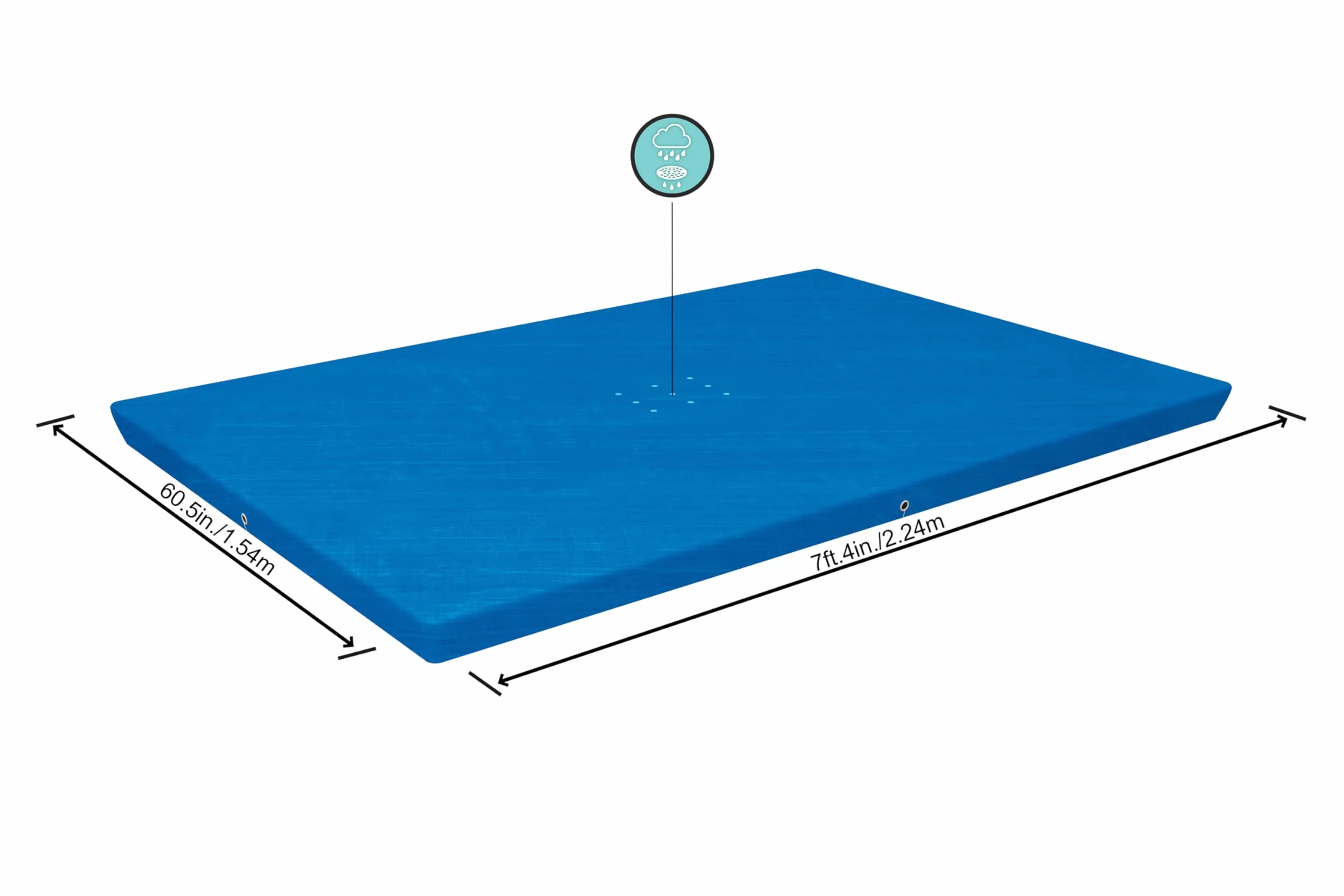 BESTWAY Cobertor de Invierno Rectangular 224x154 cm para Piscinas 221x150 cm Azul