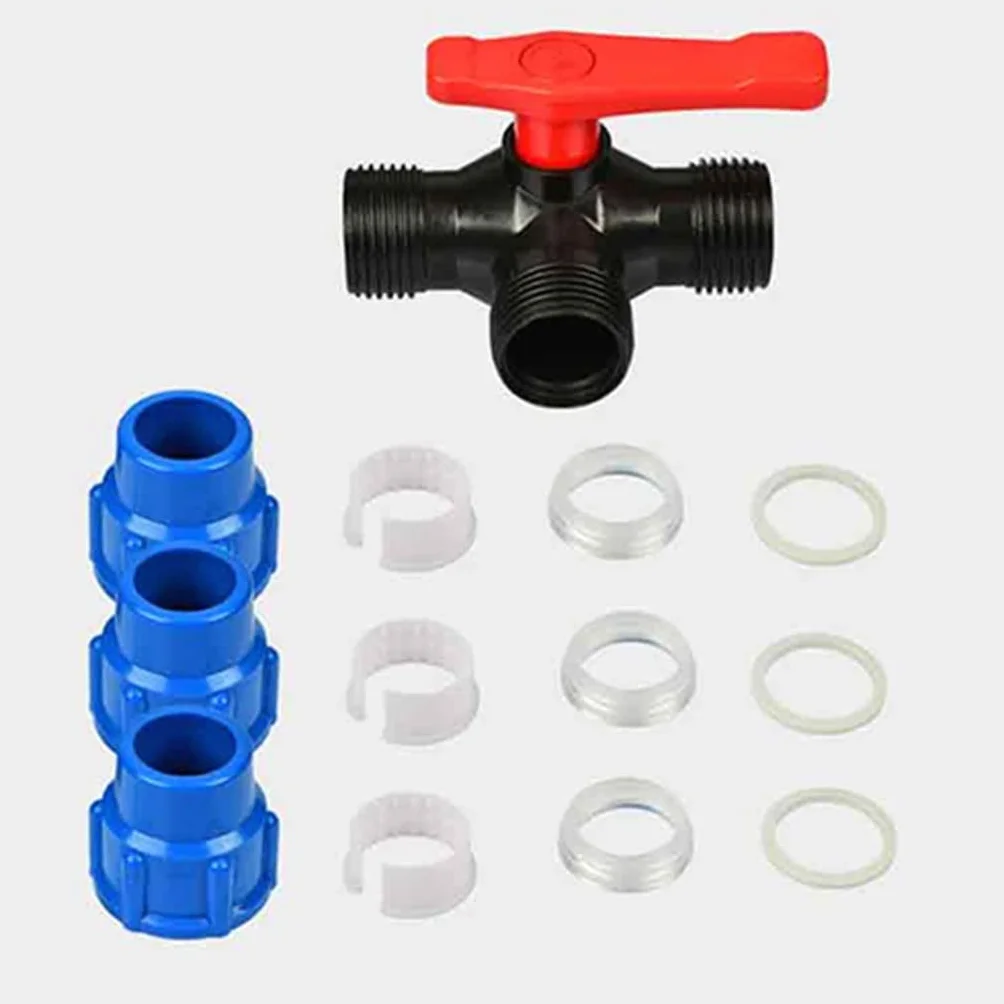 EFARMA Válvula de Bola Pushfit, 1/2" 3/4" 1" 1-1/4“ 1-1/2“ 2" Válvula de Bola de plástico de Tres vías Tipo T PE Tubo de conexión rápida Unión rápida, 1PCS (Tamaño: Azul 40 mm) (Tamaño: Azul 40 mm)