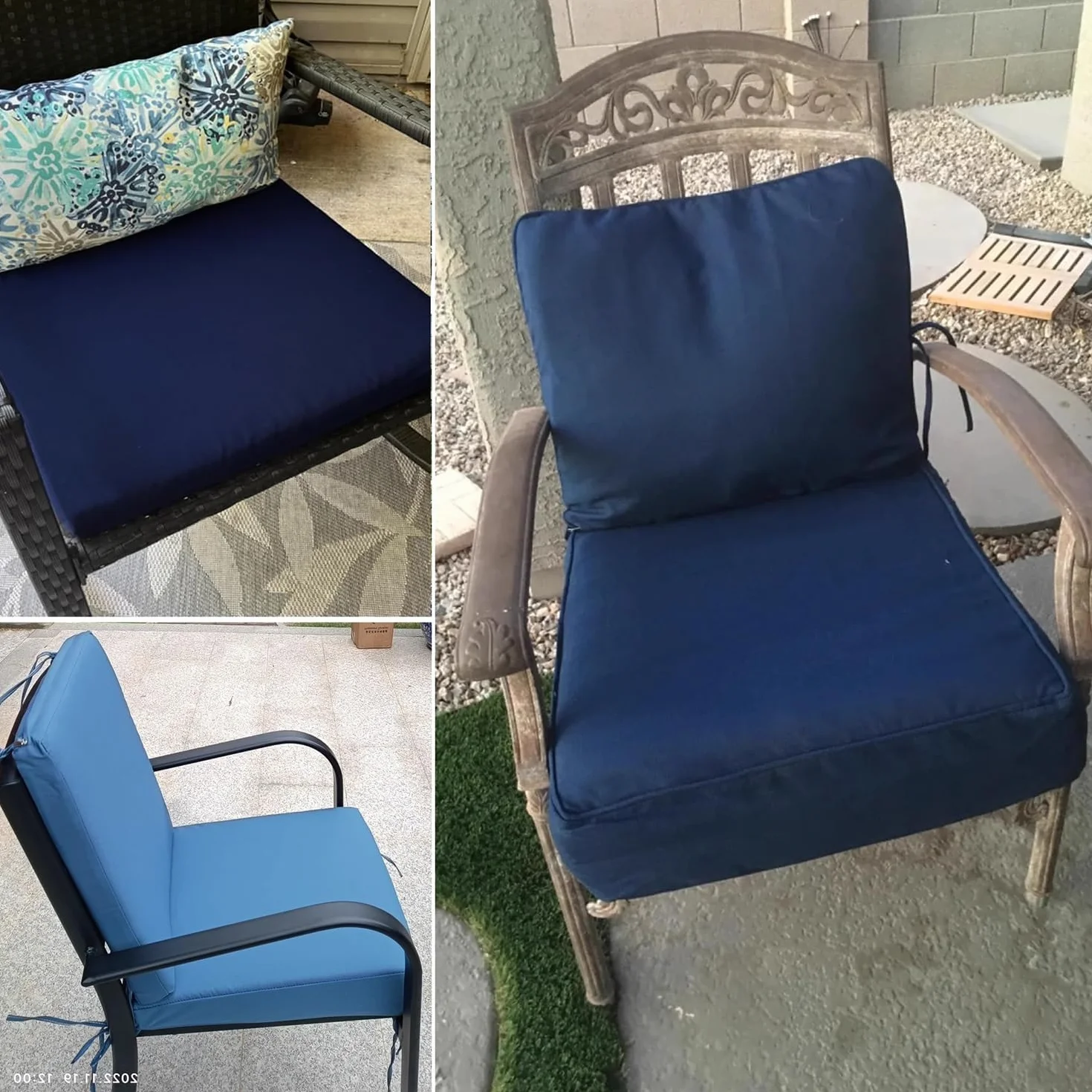 Funda De Cojín para Asiento De Patio Exteriores con Cremallera, a Prueba De Polvo, Beige 50x55x5cm