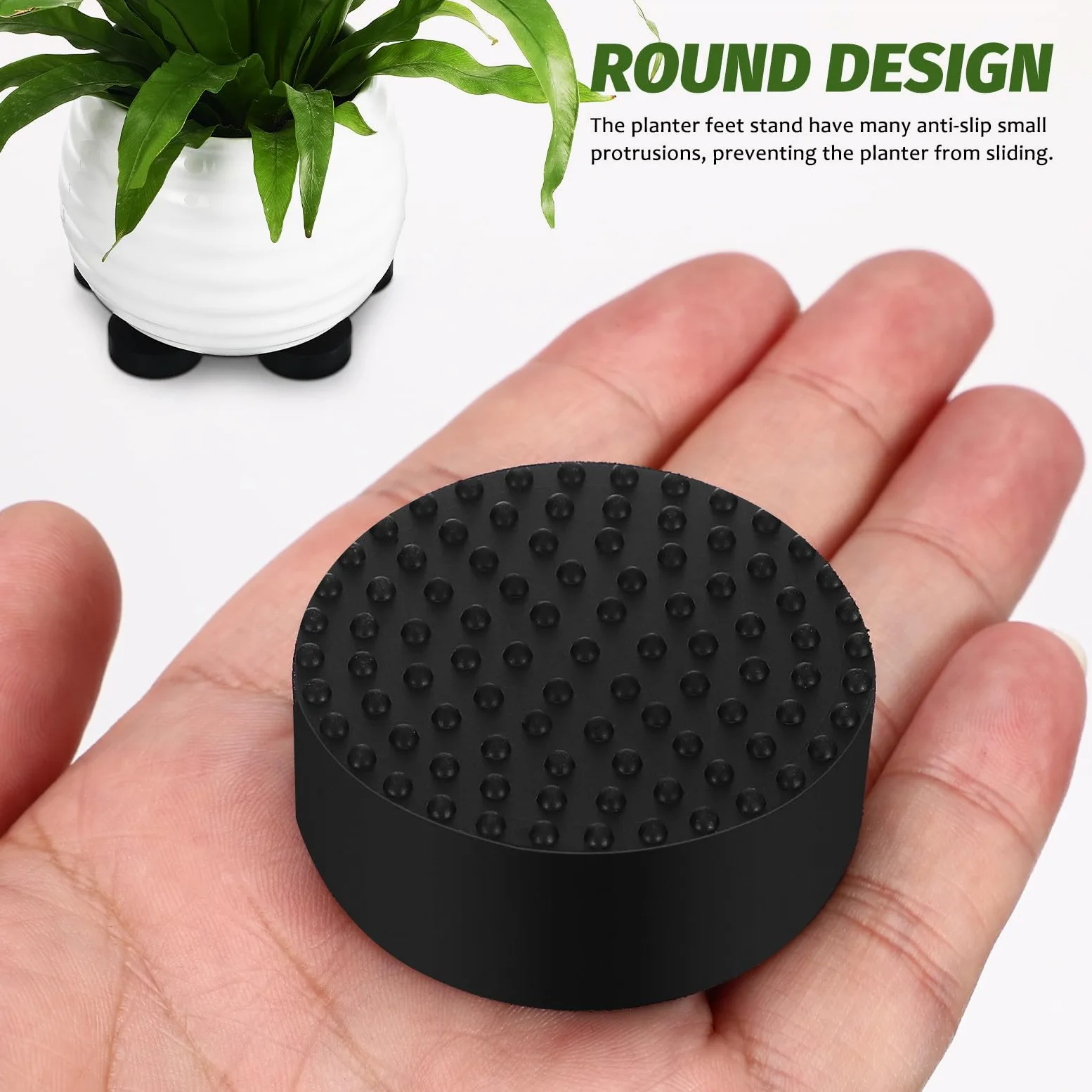 iplusmile 20 Piezas de Patas para Macetas de Goma Redondas, Soporte Elevador para Macetas Buena Capacidad de Carga, Ideales para Jardín E Interior