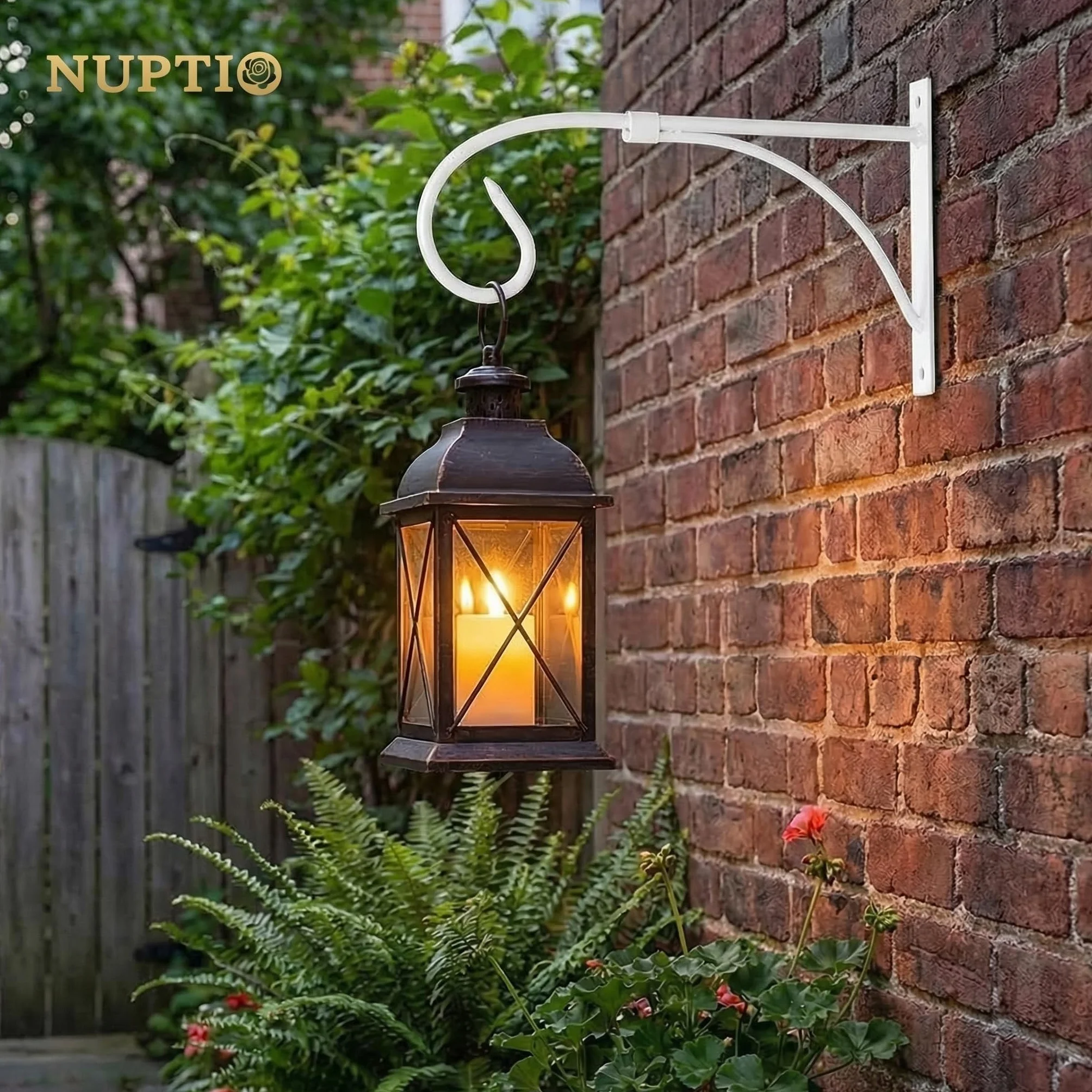 Nuptio Soporte para Cesta Colgante Blanco, Ganchos para Colgar Pared, Soporte para Plantas