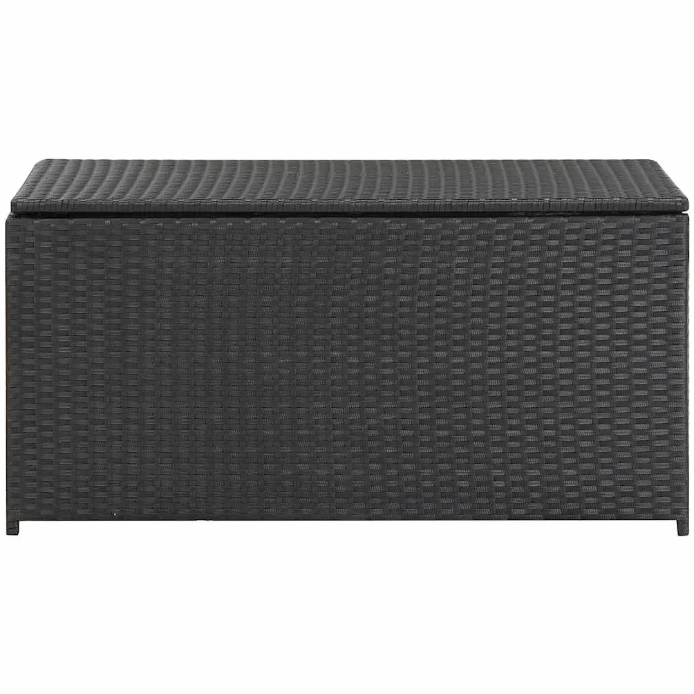 vidaXL Caja de Almacenaje Jardín Ratán Sintético 100x50x50 cm Negro