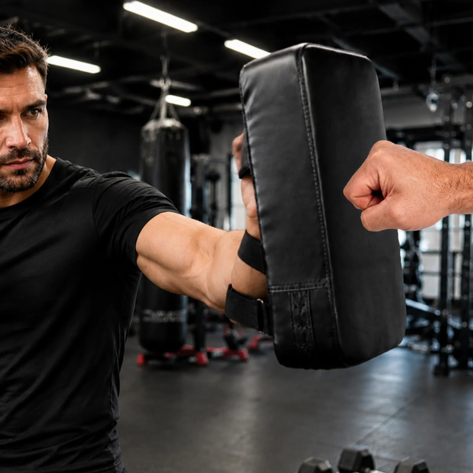 Almohadilla de Piel sintética para puñetazos, Saco de Boxeo para Kickboxing, MMA