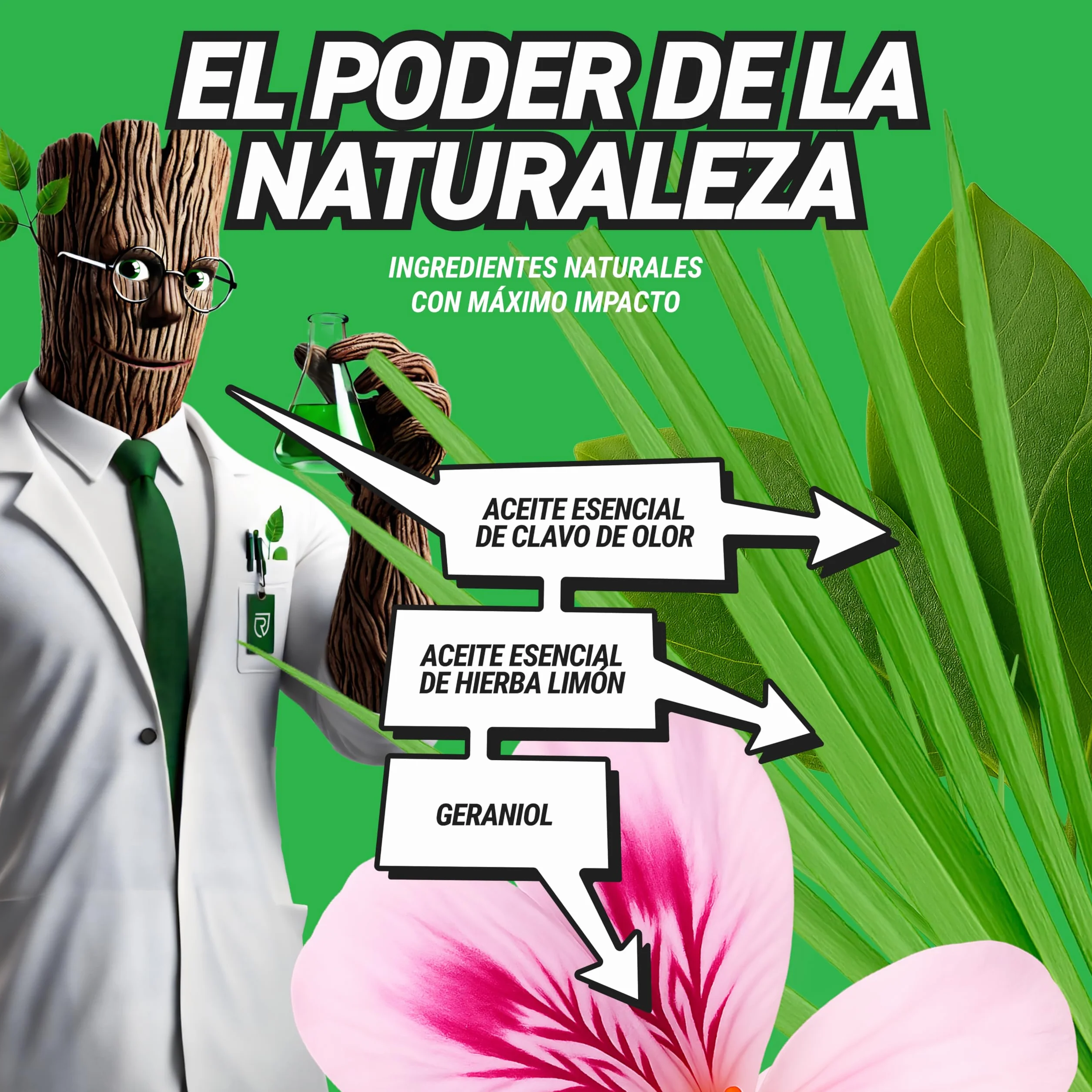 RepellShield® Spray Antiavispas 250 ml Citronela Geraniol Seguro Niños Mascotas Plantas