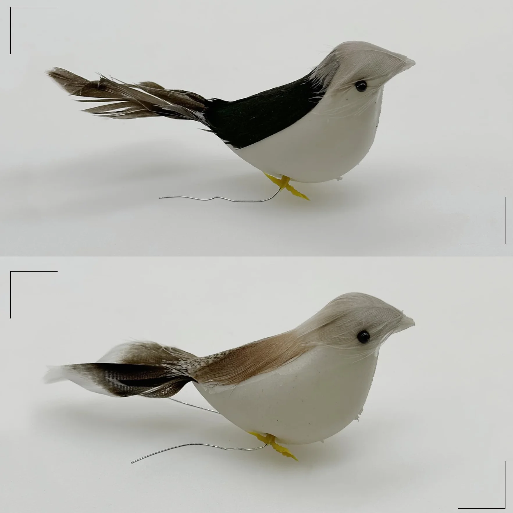 Pájaros de Imitación con Plumas, 12 Pz, Pájaro Artificial Decorativo Jardin