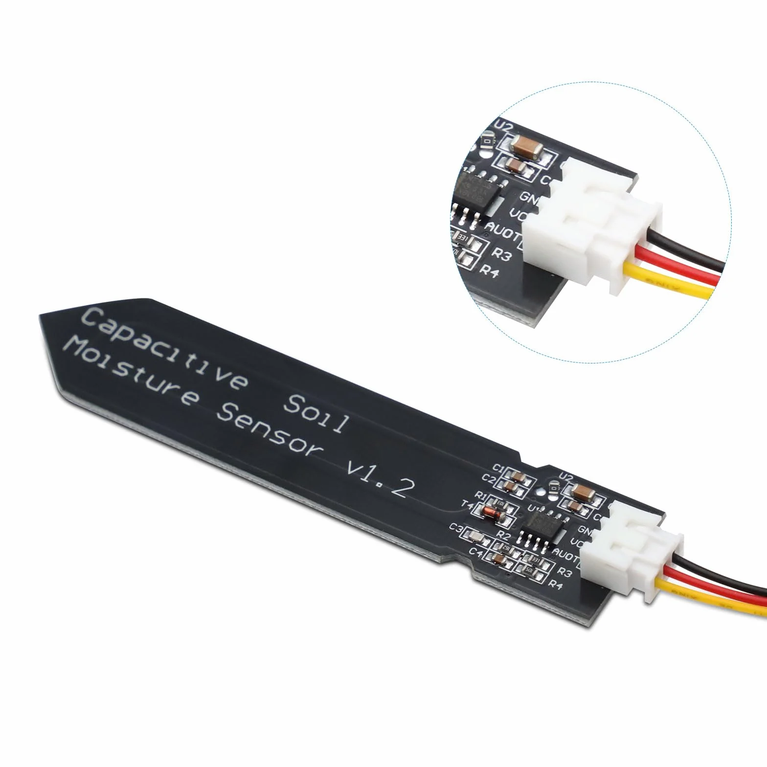 Sensores de humedad del suelo, higrómetro analógico capacitivo, sin corrosión para Arduino