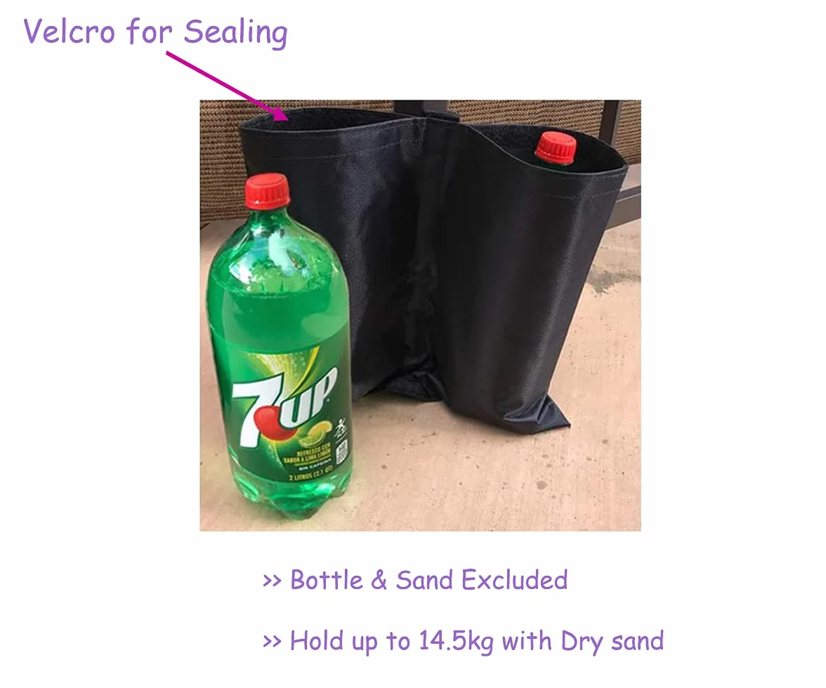 Bolsas de Peso de Grado Industrial, Bolsas de Arena, Pesas de Pierna para Tienda de campaña de toldo Plegable, Paraguas de Patio, Muebles al Aire Libre (Solo Bolsas, Arena excluida)