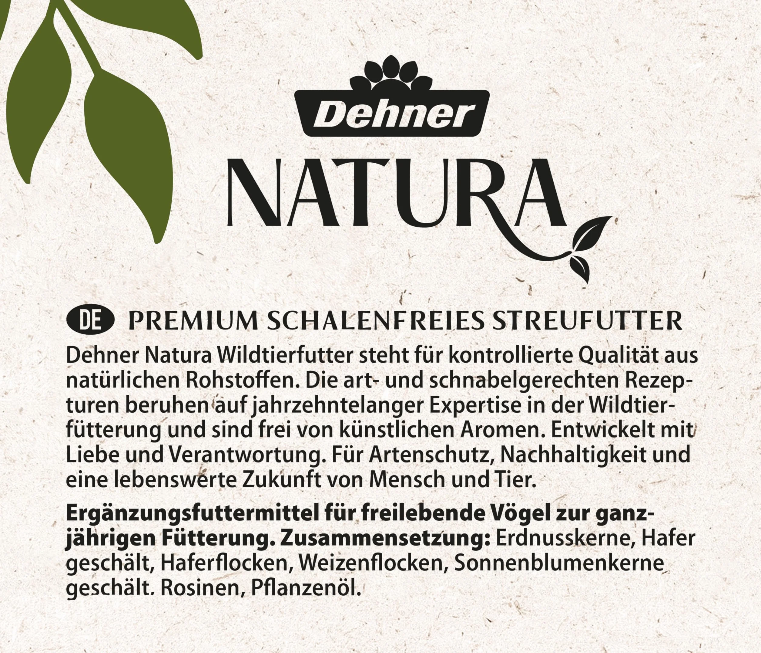 Dehner Natura Comida para Aves Silvestres sin cáscara