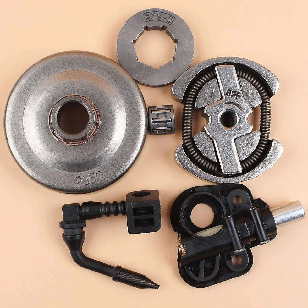 Motor de bomba de aceite de tambor de embrague de piñón de .325 "8T compatible con repuestos de motosierras Partner 350351