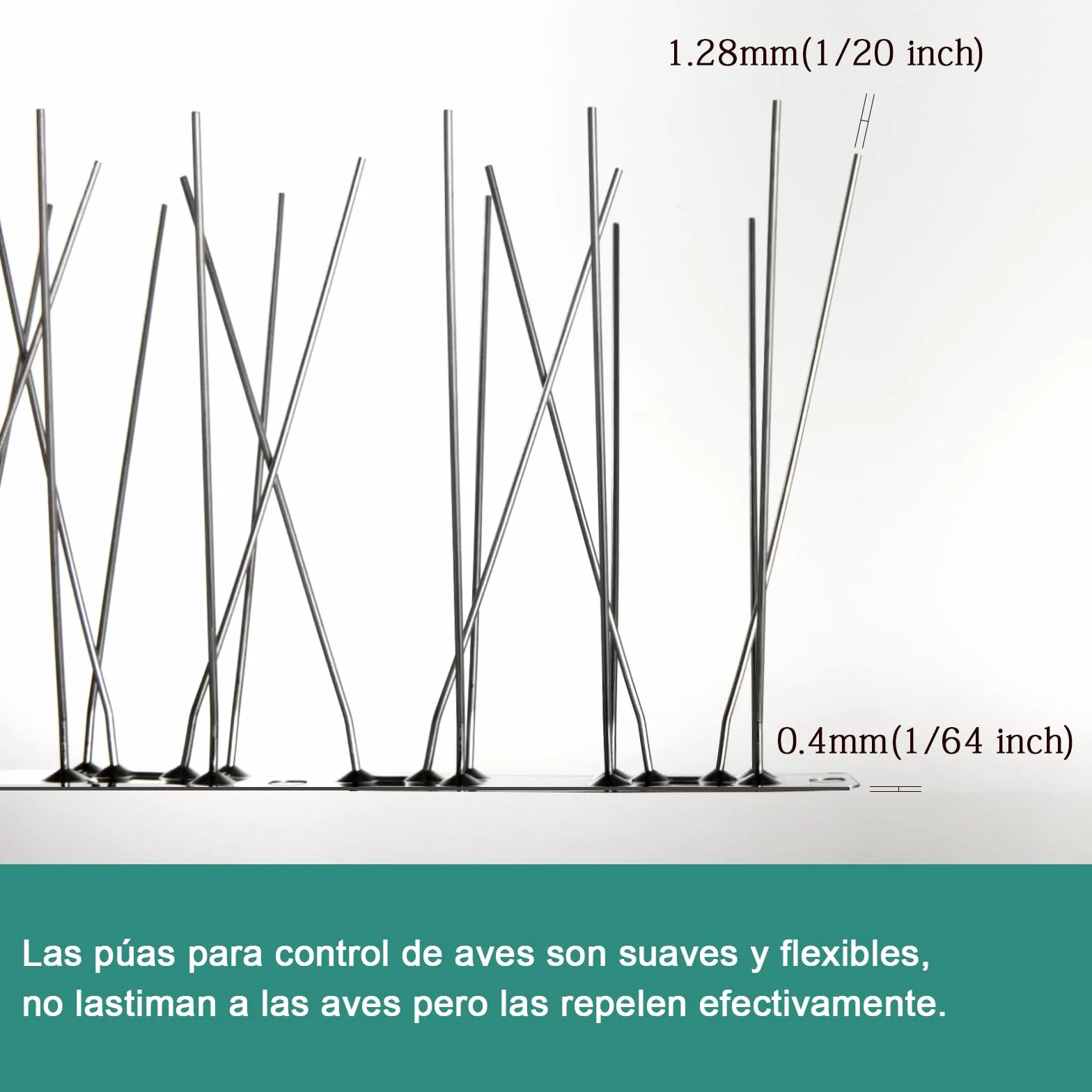 OFFO Pinchos Antipalomas Inoxidable 78cm para Balcones, Techos, Jardines