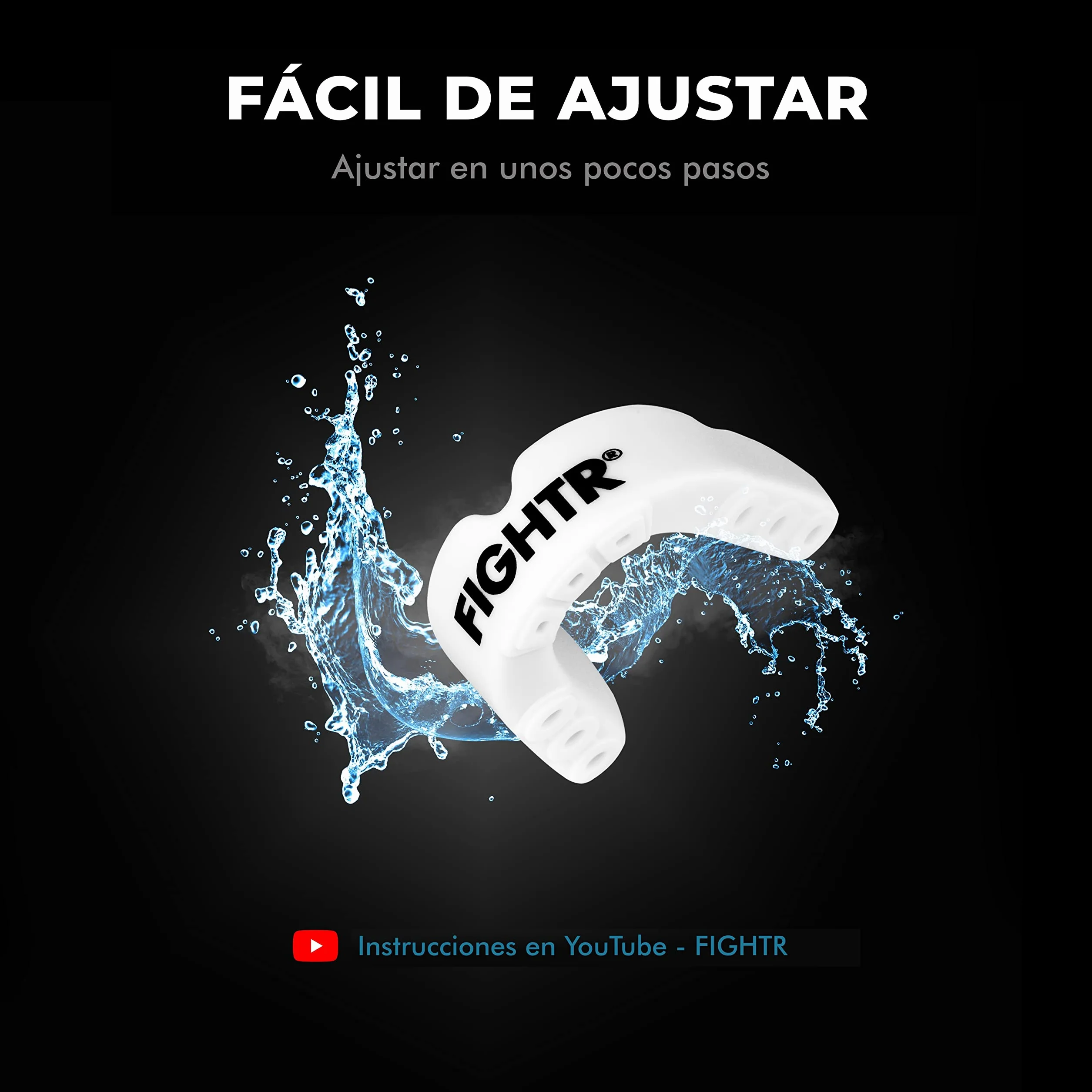 FIGHTR® Protector bucal protección dental deportiva para boxeo MMA Muay Thai hockey deportes de lucha incluye caja higiénica