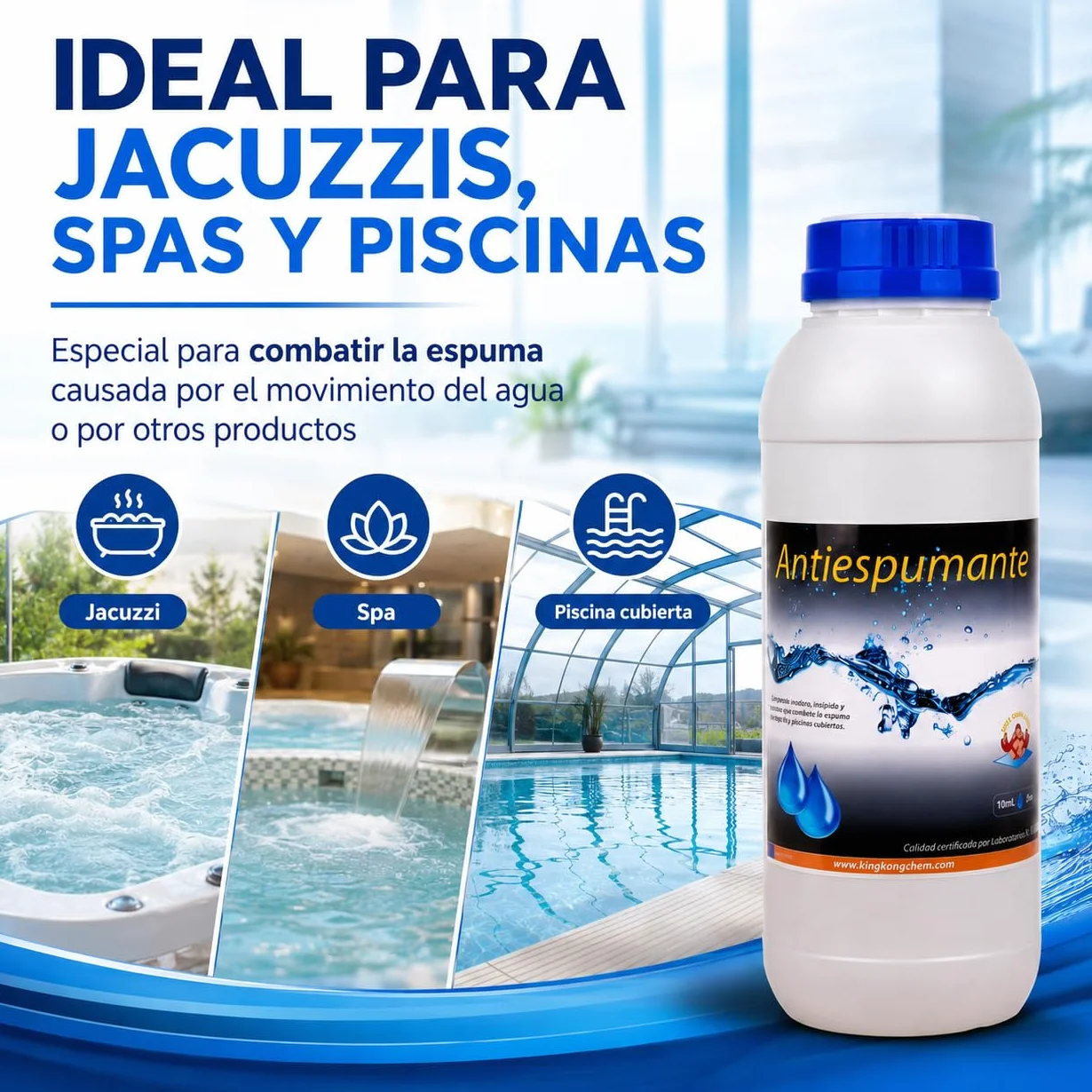Diasa Industrial Antiespumante Piscina y SPA 1 Litro