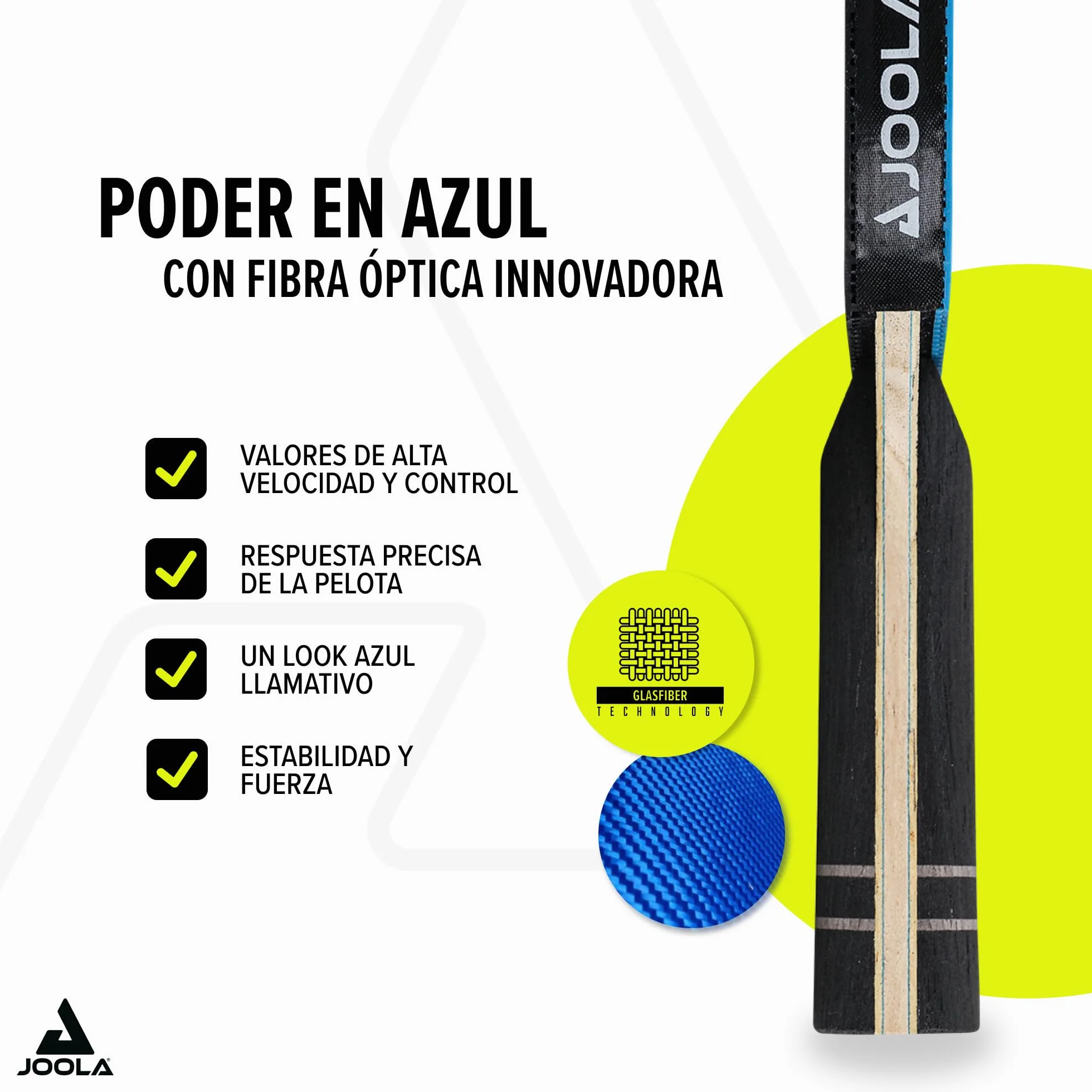 JOOLA Infinity ITTF Raqueta de Tenis de Mesa Fibra de Alta Tecnología 7 Capas