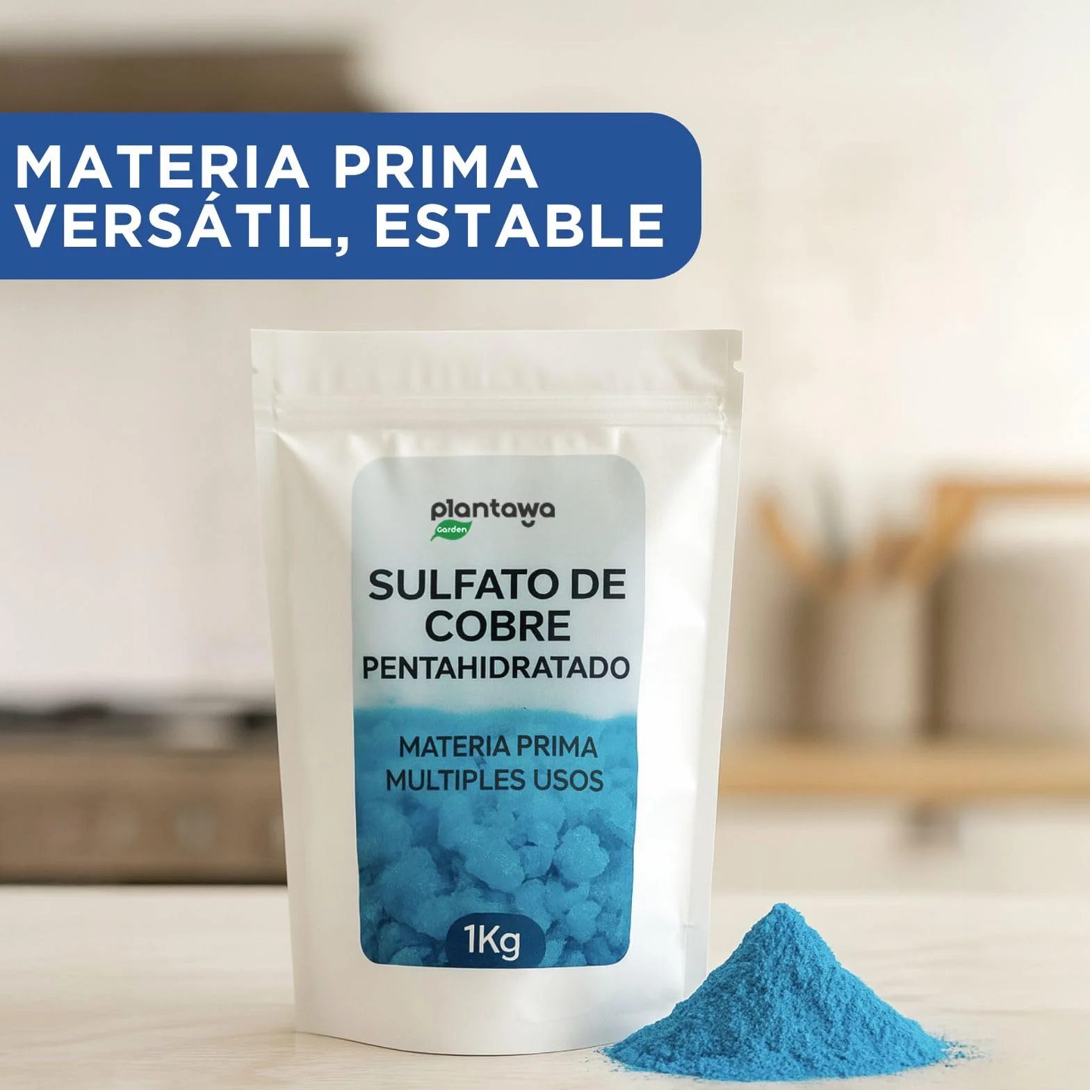 Sulfato de Cobre 1kg Mojable para Plantas y Piscinas