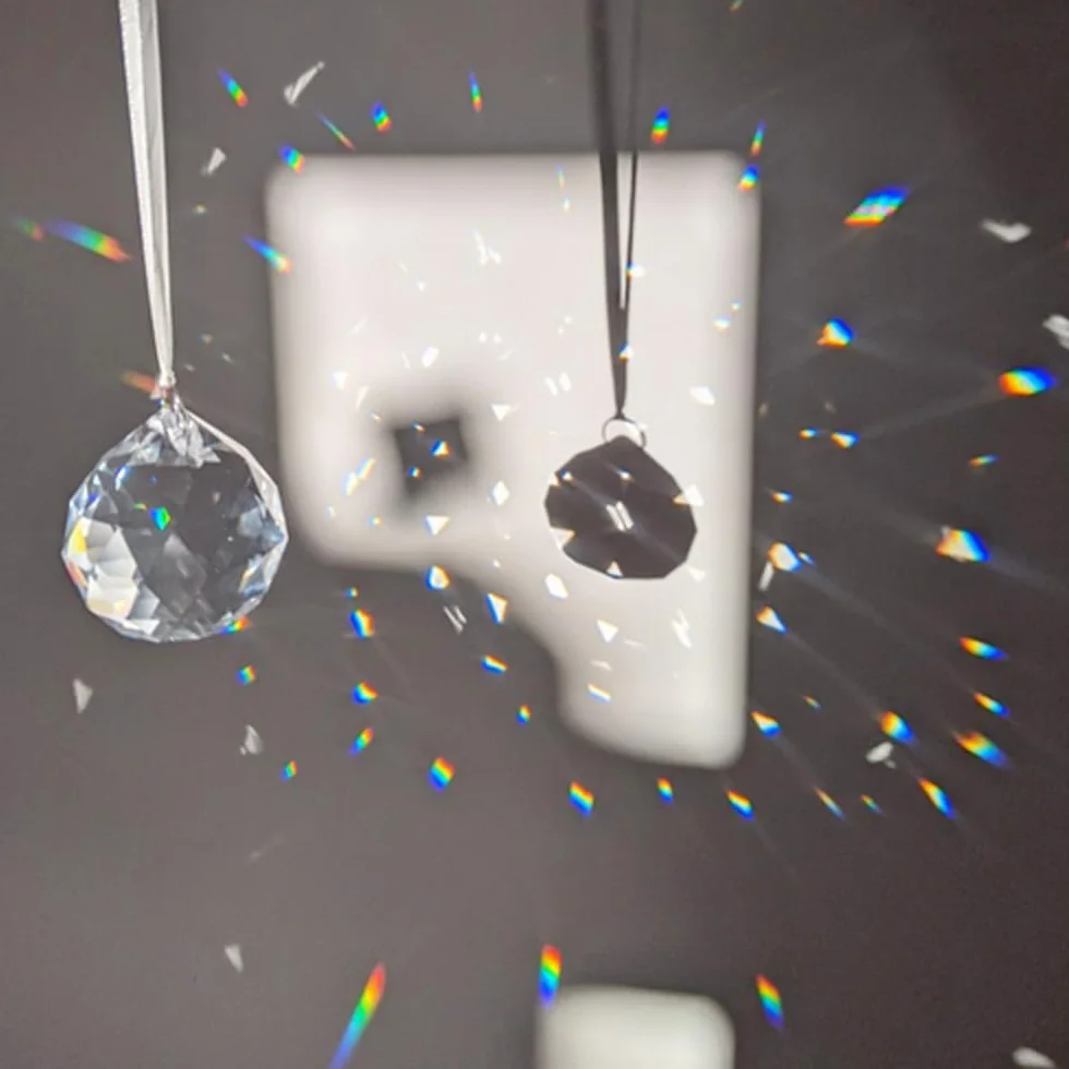 Bola de cristal prisma 50 mm Feng Shui decoración colgante kit