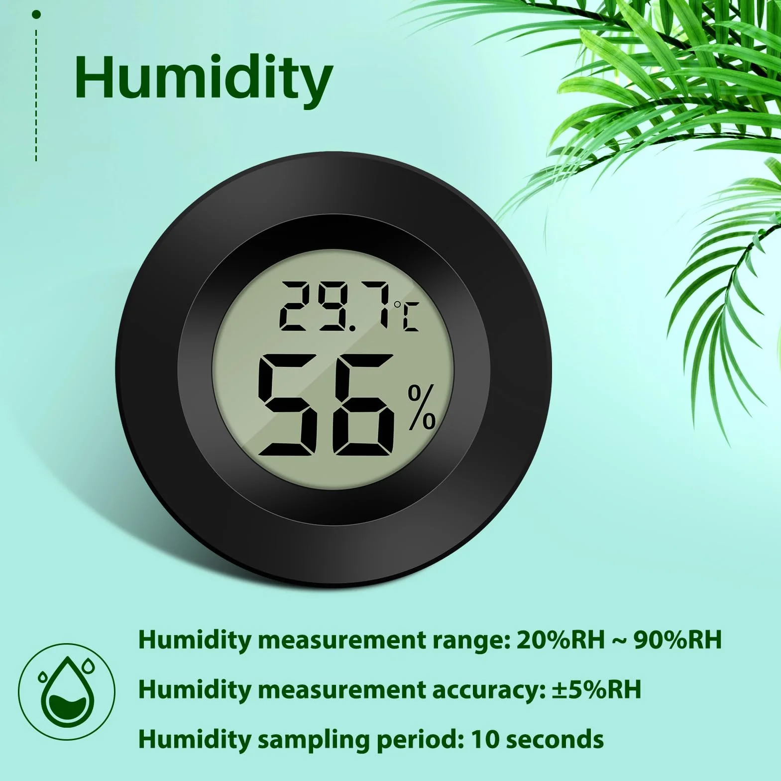 Thlevel Mini Higrómetro Termómetro Digital Interior Exterior Temperatura Humedad 6PCS