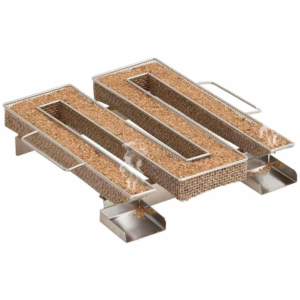 Generador de humo frío de 4 lados, 22,5 cm, acero inoxidable, accesorios para barbacoa, caja para ahumar para barbacoa de gas, barbacoa de carbón vegetal, horno para ahumar carne, pescado, verduras