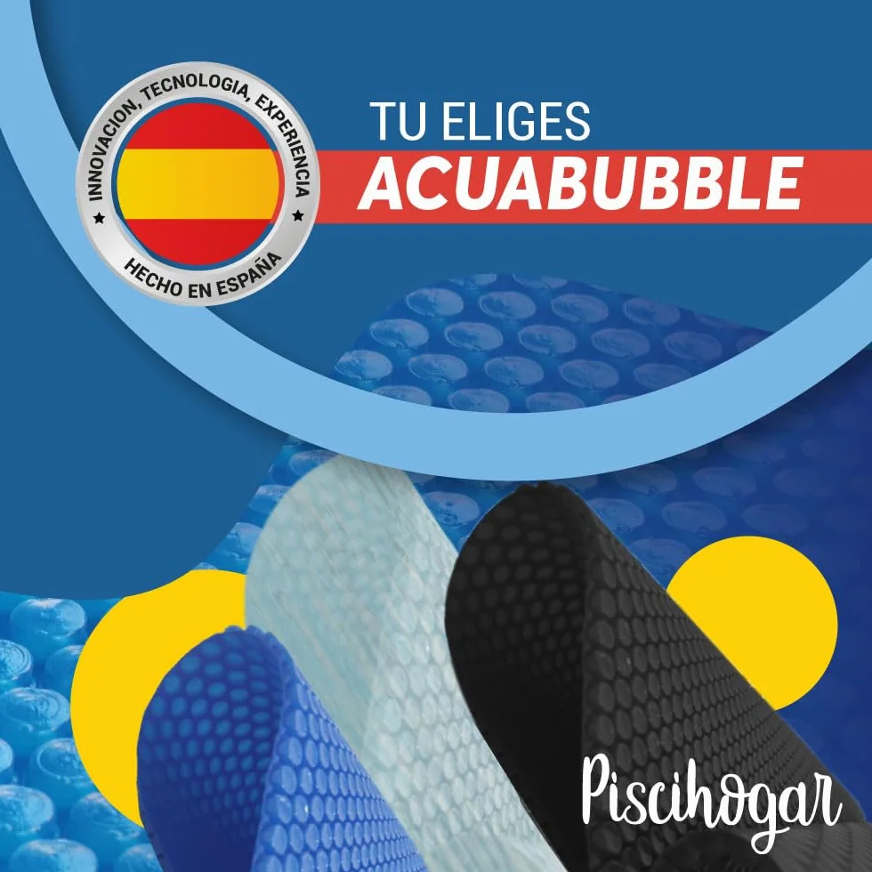 Manta térmica piscina AcuaBubble PLUS 500 micras 2.00 x 4.00 m Fabricada en España