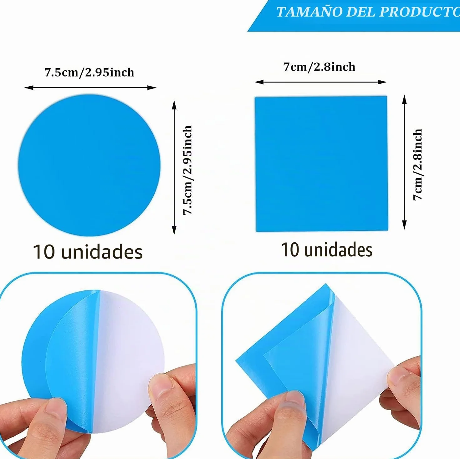 Kit de parches para piscina autoadhesivos subacuáticos, PVC, 20 piezas