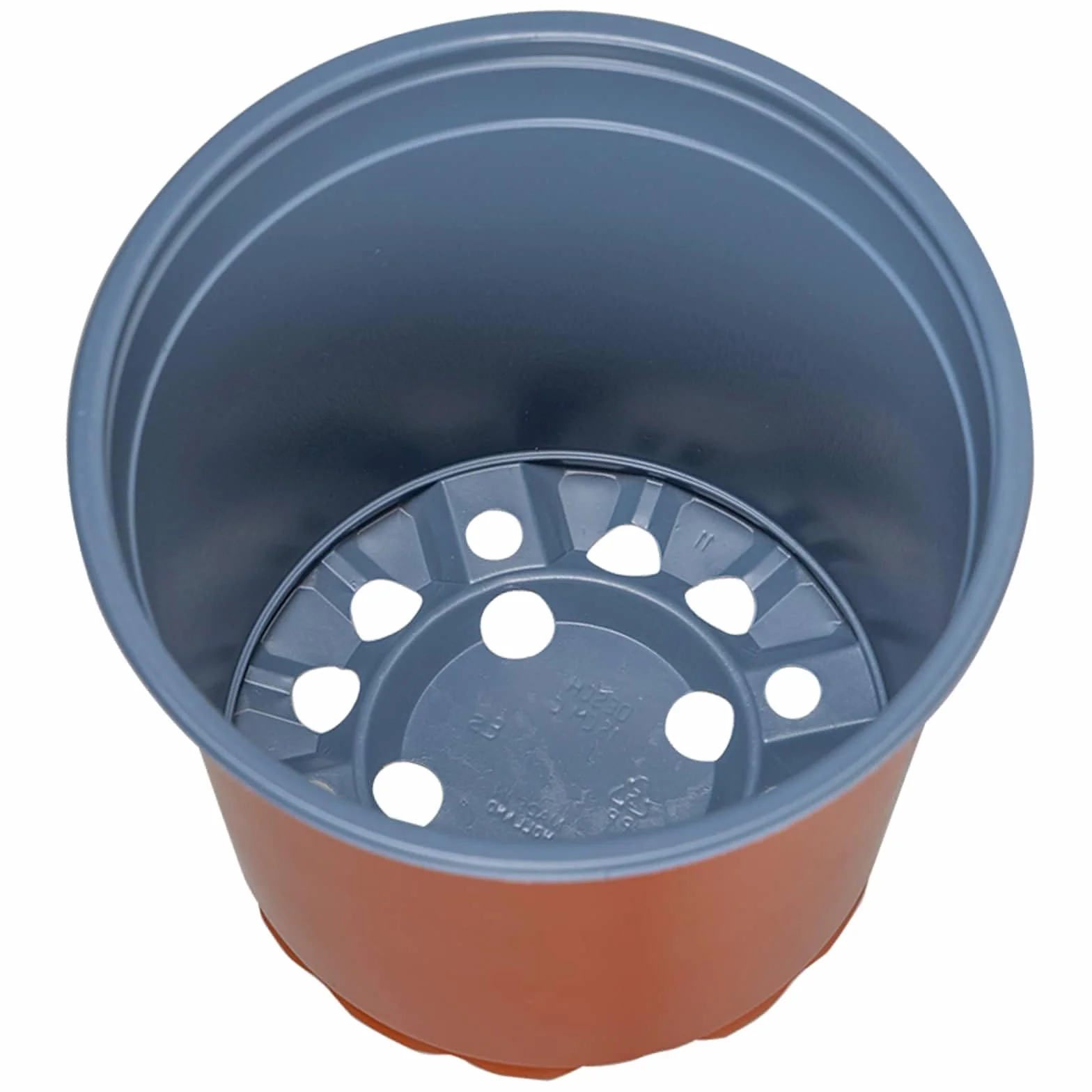 Juego de 50 macetas de aspecto cerámico de plástico, 15 x 15 x 13 cm, diseño moderno de cristal cilíndrico con agujeros de drenaje, resistente y ligera para balcón, jardín y salón interior
