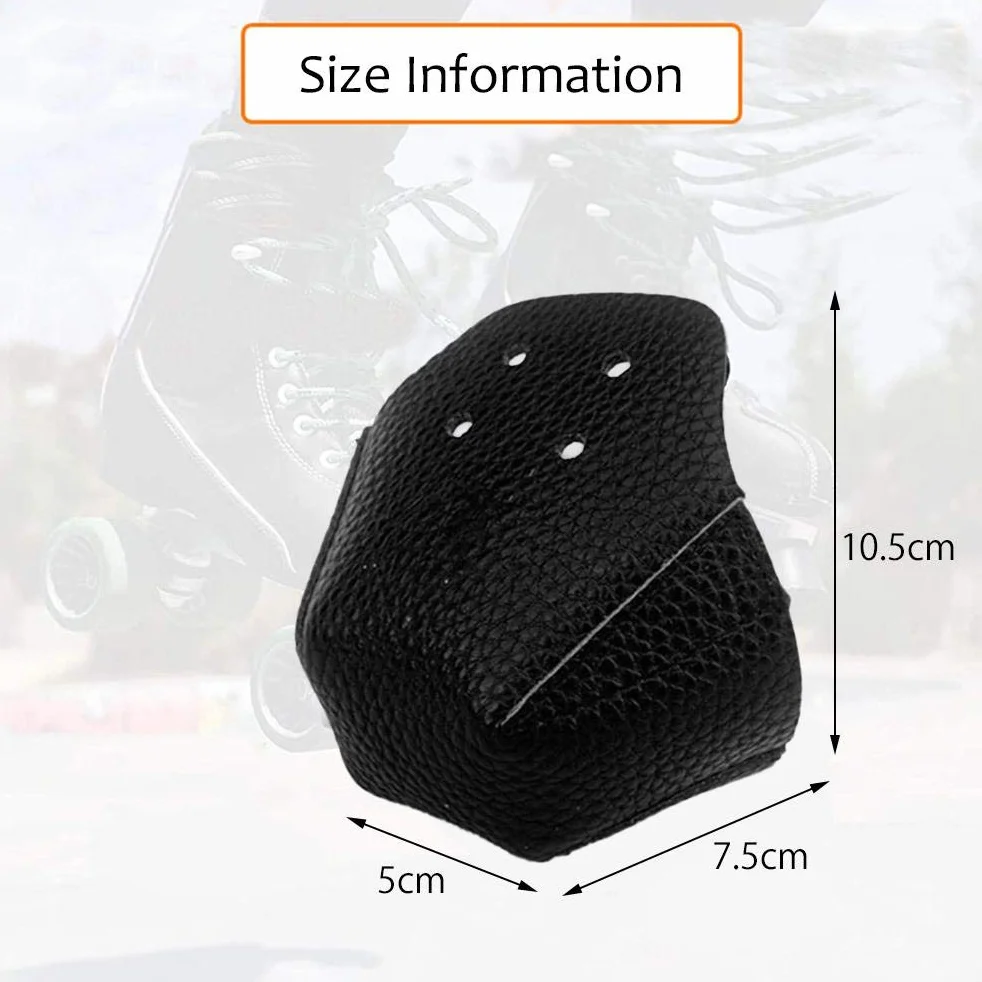 Protectores de puntera de piel sintética con 4 agujeros, almohadilla protectora para patinar