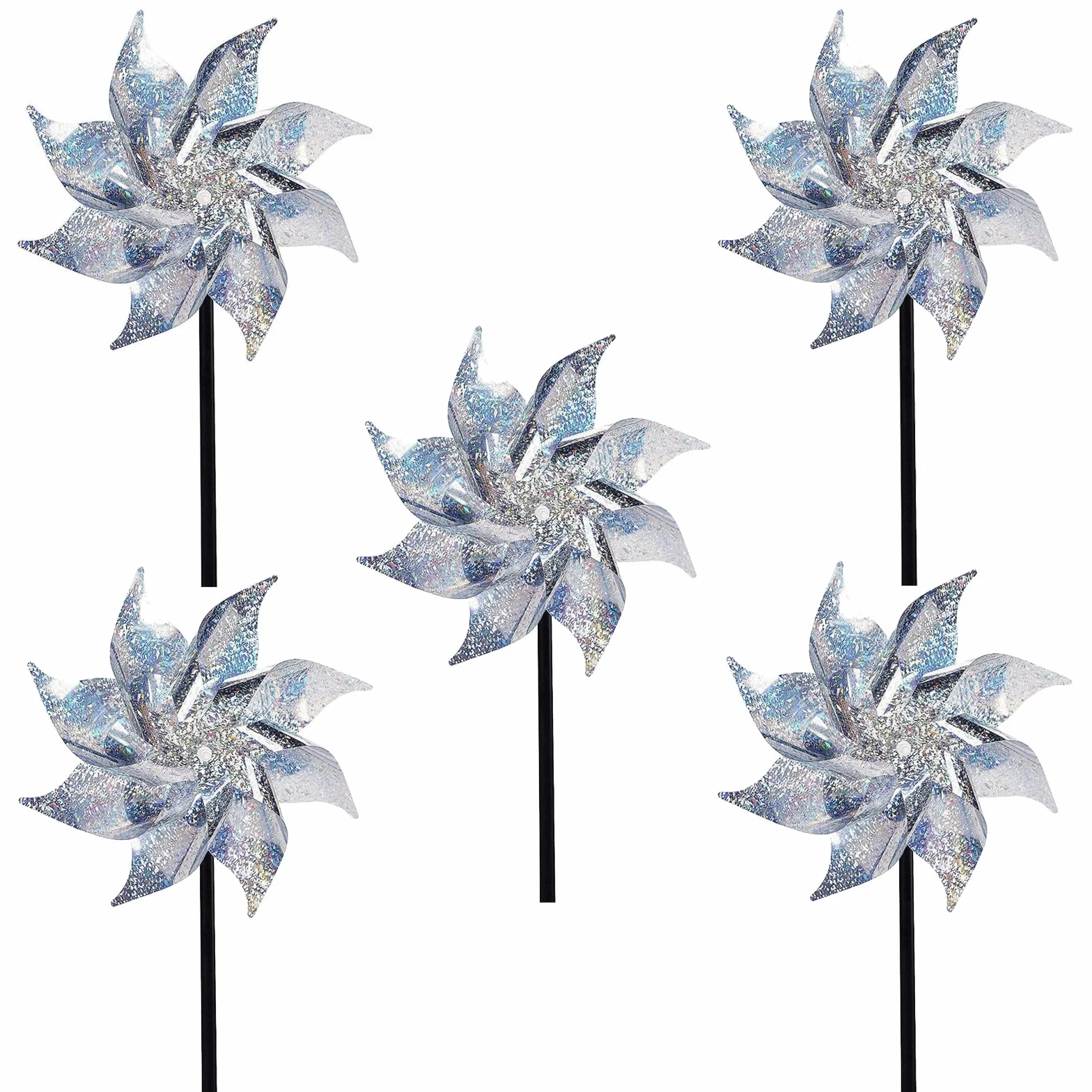 Molinos de Viento Antipajaros 5 Piezas para Proteger Jardines Granja Patio