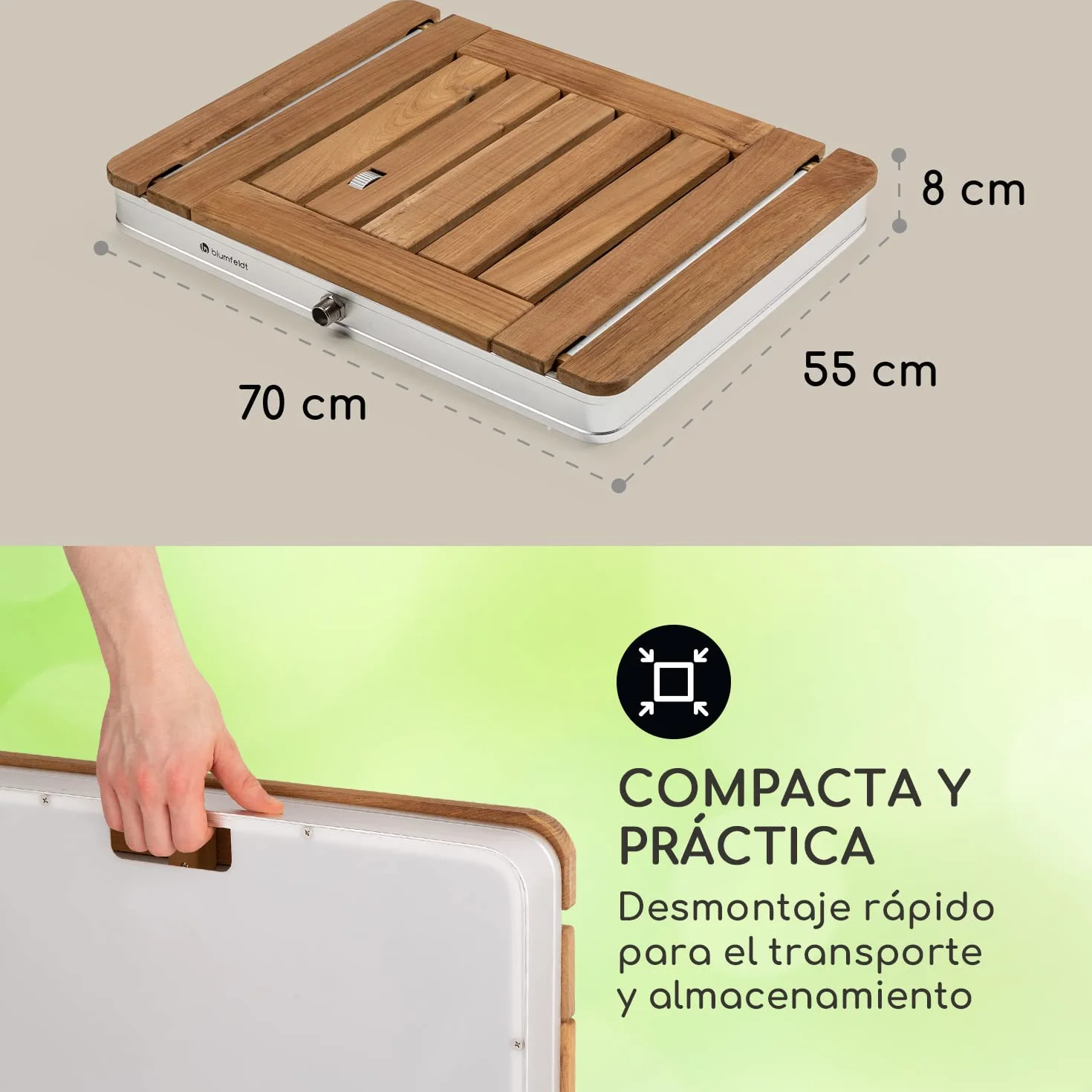 Blumfeldt Ducha Portatil Exterior Kit Camping Aluminio Resistente Agua UV Heladas 4m Altura Regulable