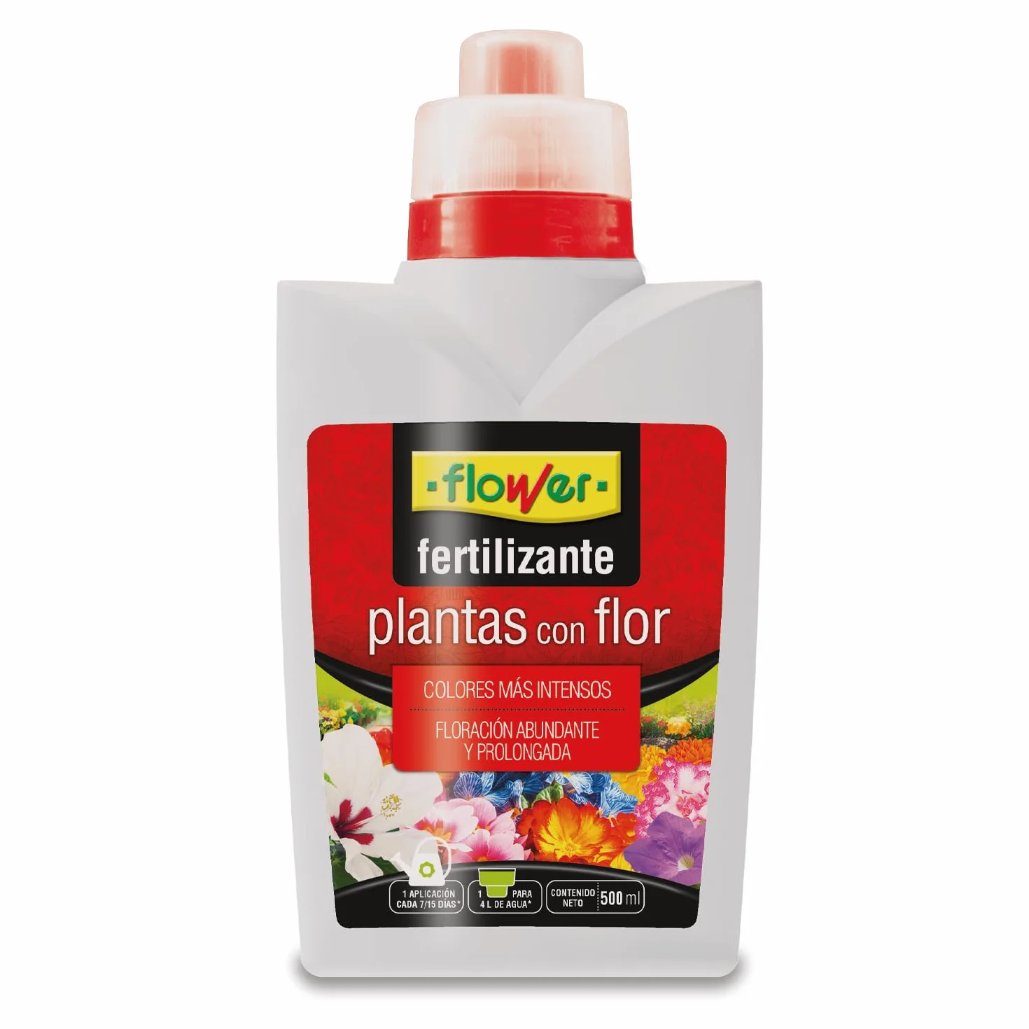 Fertilizante Líquido para Plantas con Flor 500ml NPK 4-4-6 Abono CE