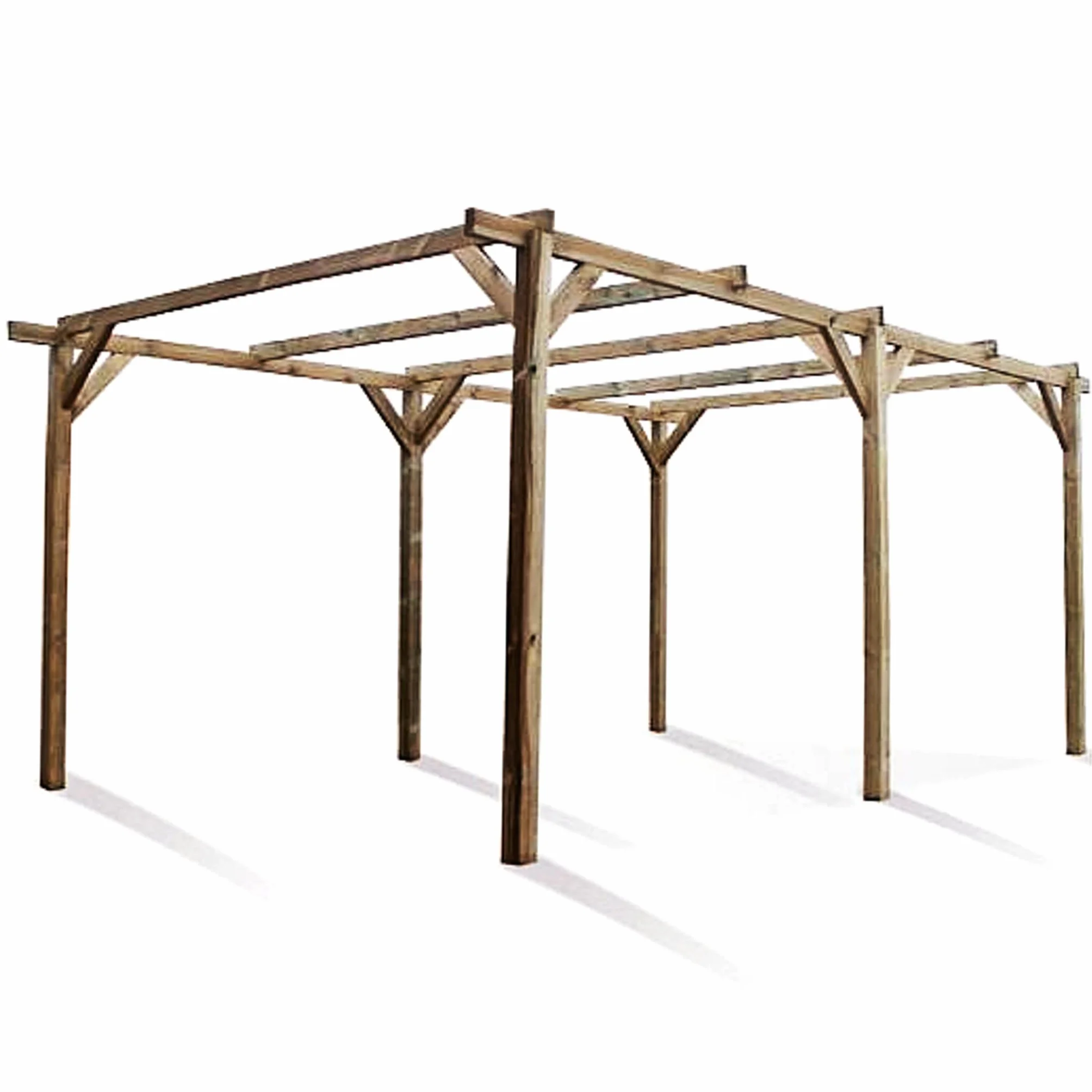 Bricoloco Cochera de Madera para 1 Coche Exterior Pino 13,4 m² 3x5 MTS Certificado FSC