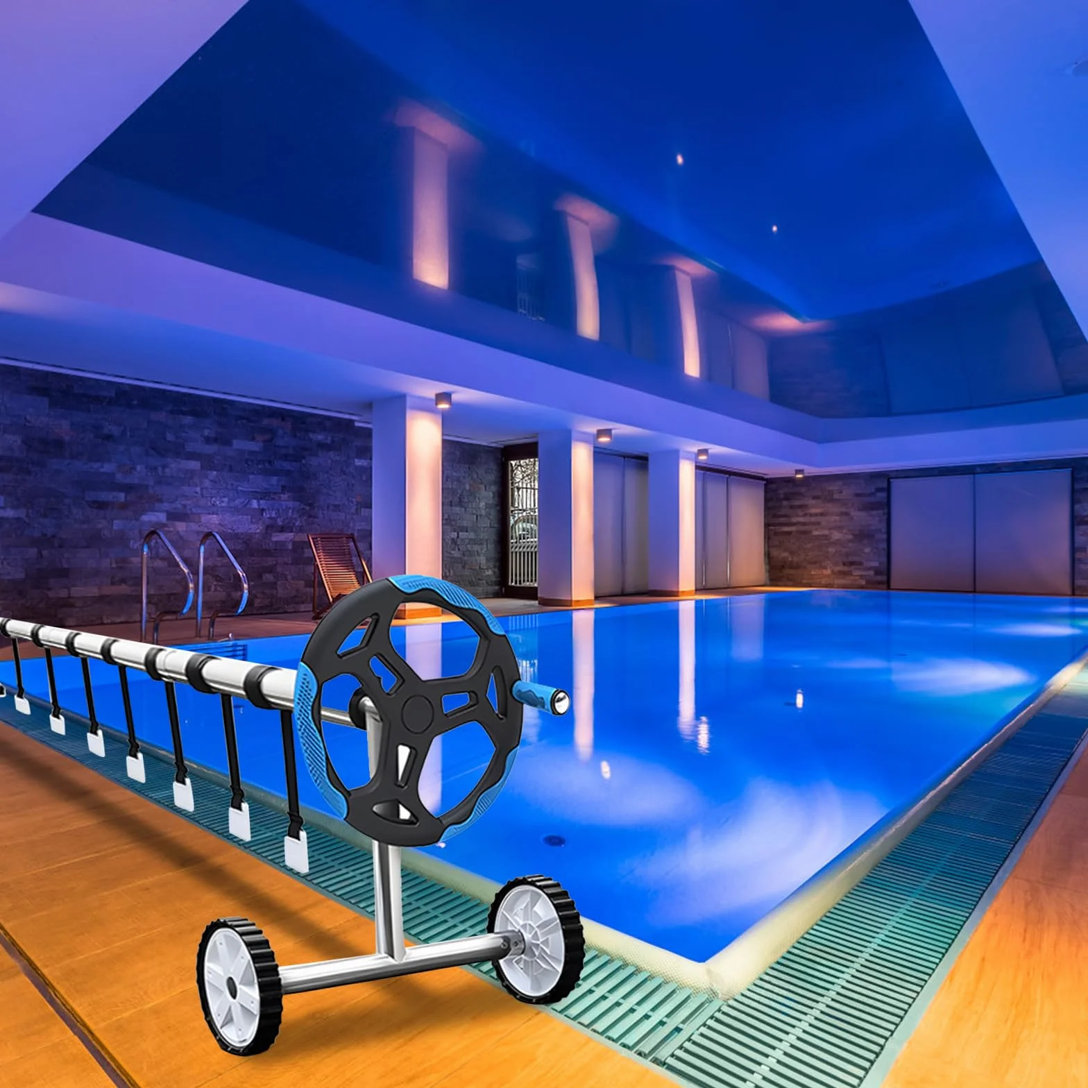 LALAGO Correas de sujeción set 12 correas clips enrollador piscina móvil cubierta solar repuestos accesorios sistema enrollado