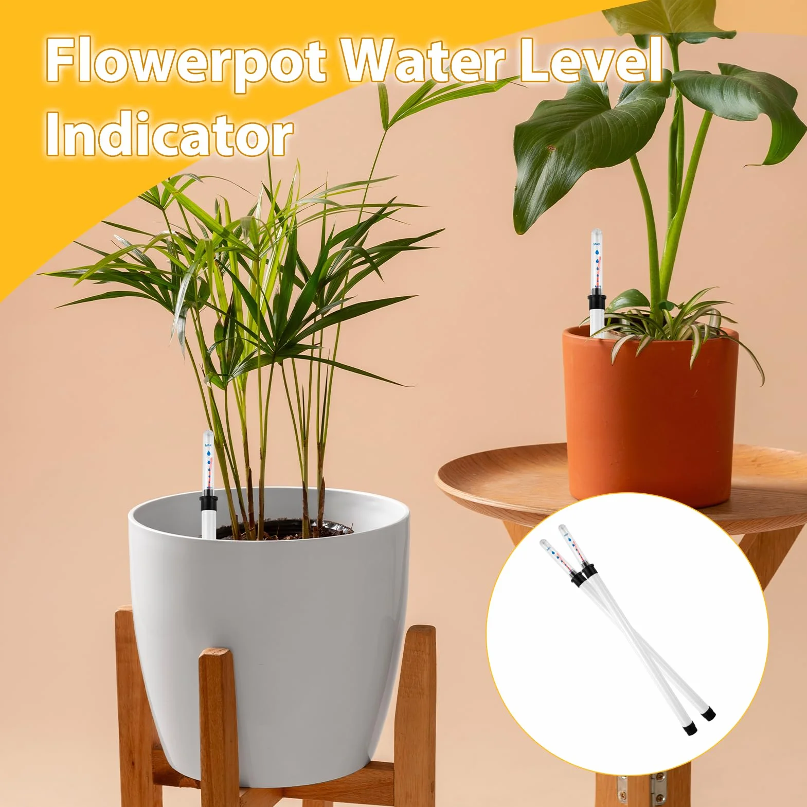 Hemlosk Indicador de Nivel de Agua para Plantas 36 cm Medidor de Humedad Macetas