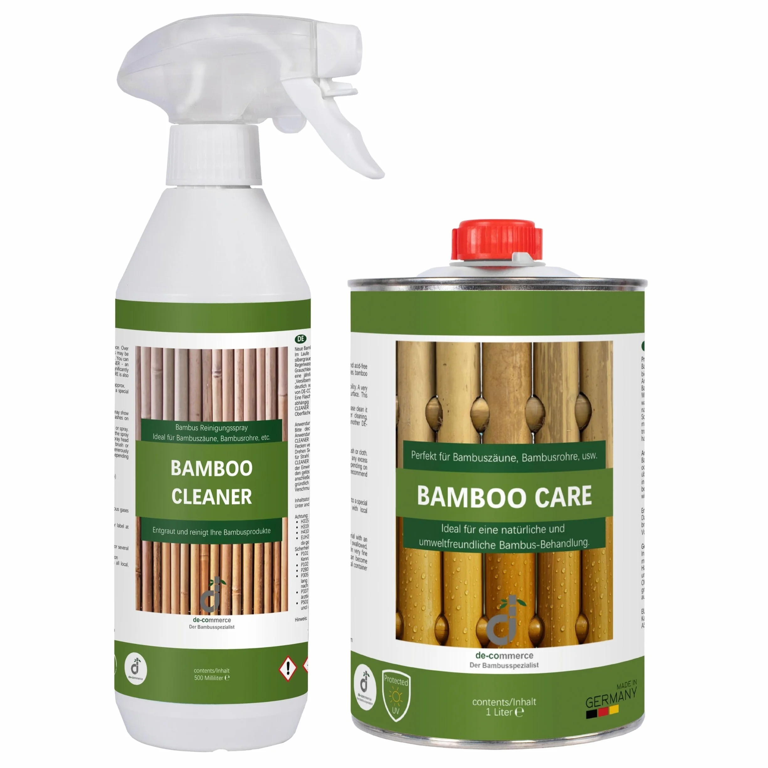 Set de cuidado Cleaner + Care Spray para valla de bambú exterior
