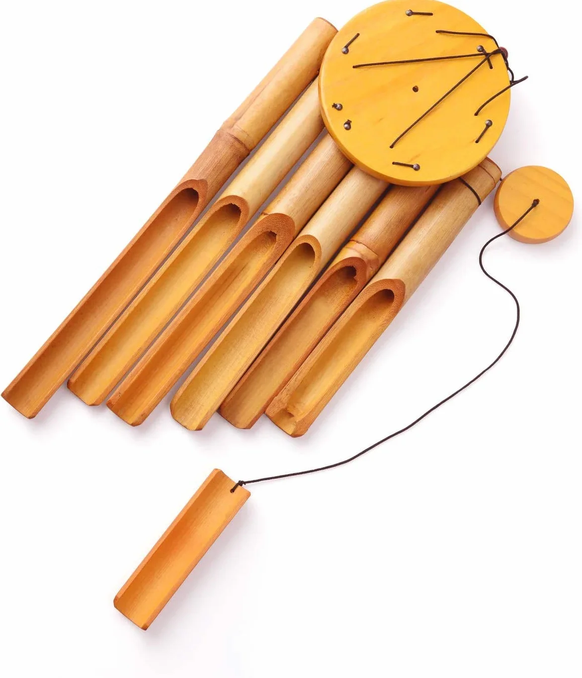Campanillas de Viento de Bambú de Madera Decorativas 32 pulgadas para Jardín Patio