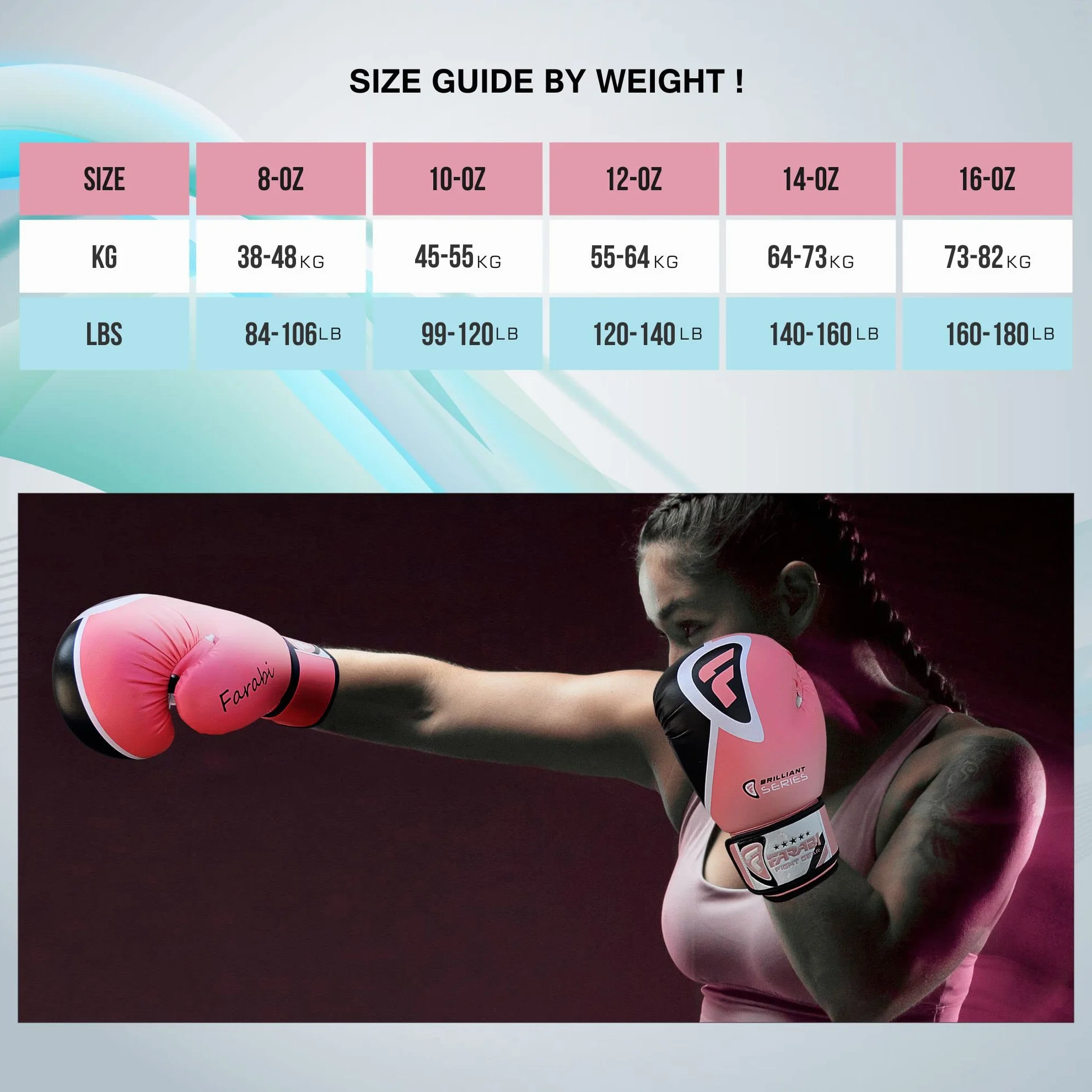 Farabi Sports Boxing Gloves for Training Punching Sparring Muay Thai Kickboxing